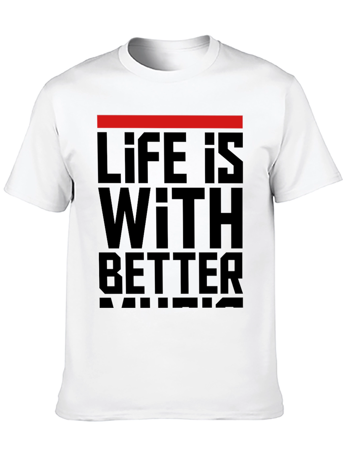Life is Better with Music Black Graphic Tee