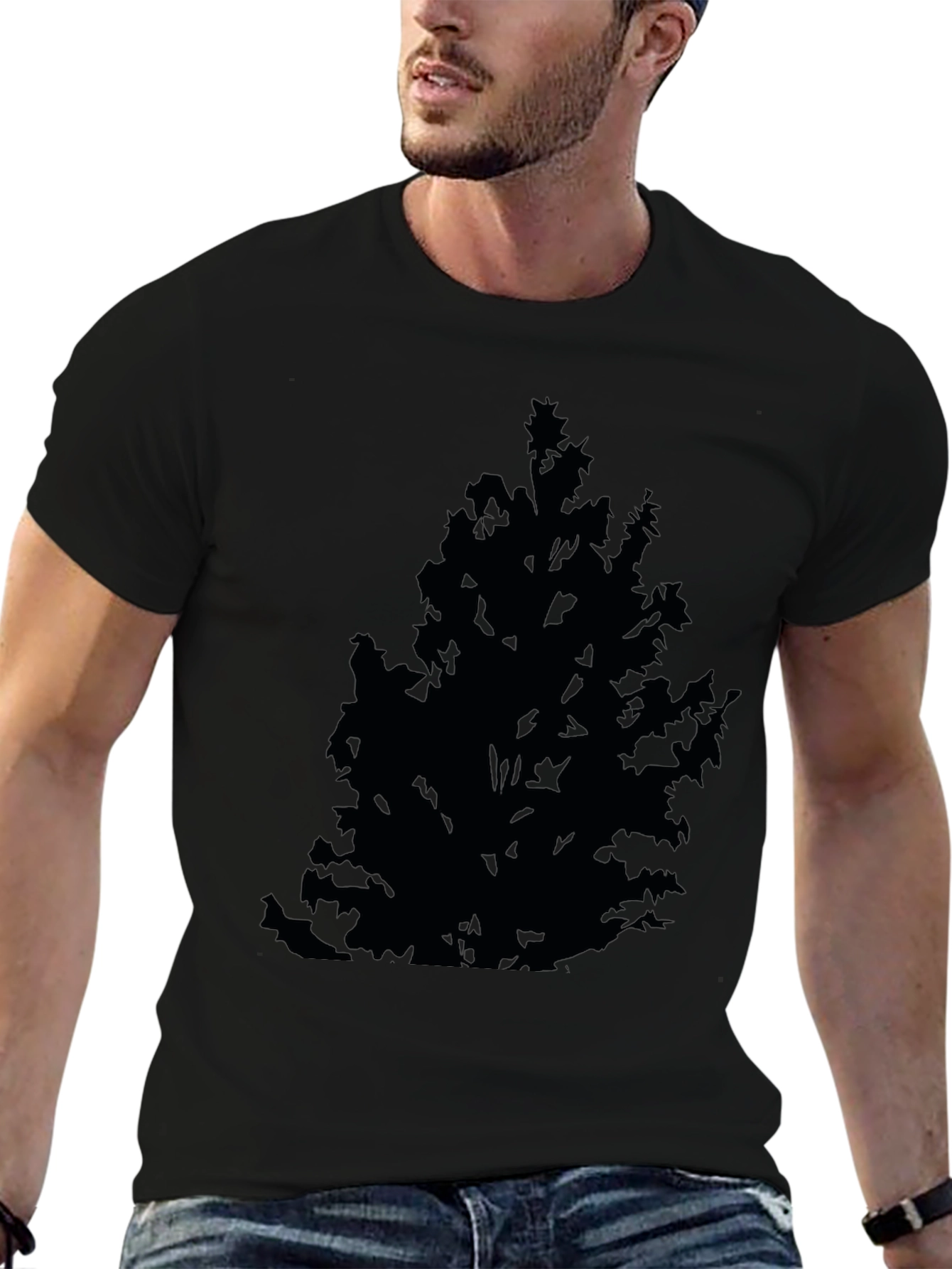 Tree Silhouette Black T-Shirt