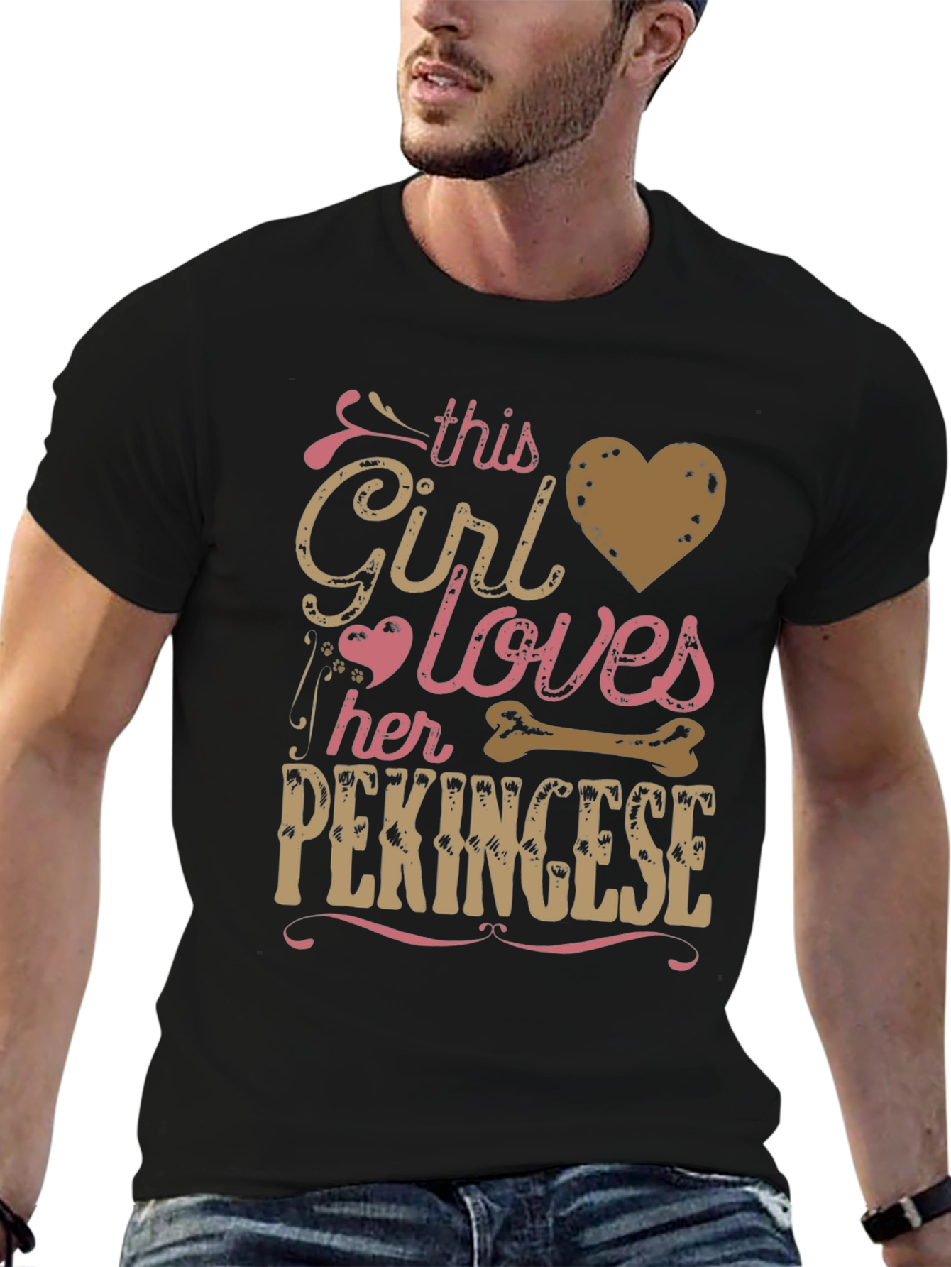 Girl Loves Her Pekingese T-Shirt