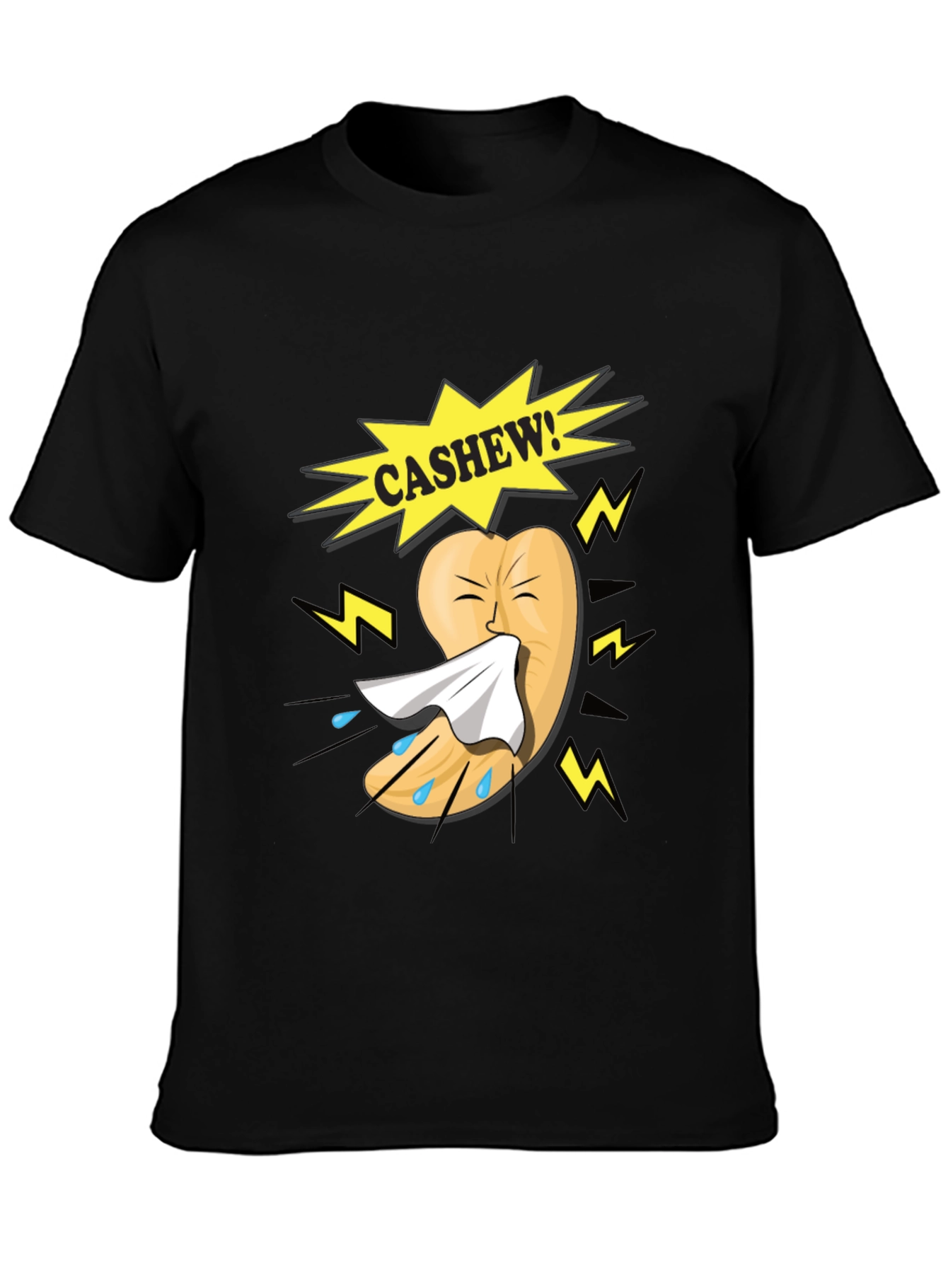 Funny Cashew Allergy Cartoon T-Shirt