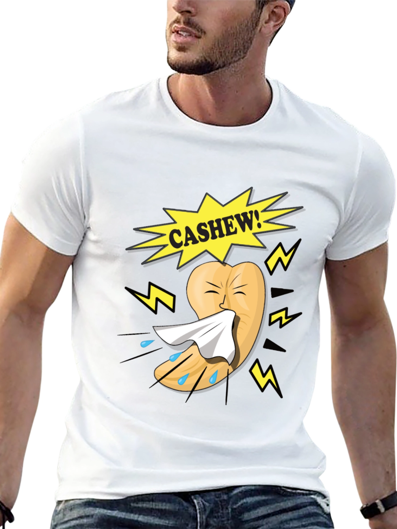 Funny Cashew Allergy Cartoon T-Shirt