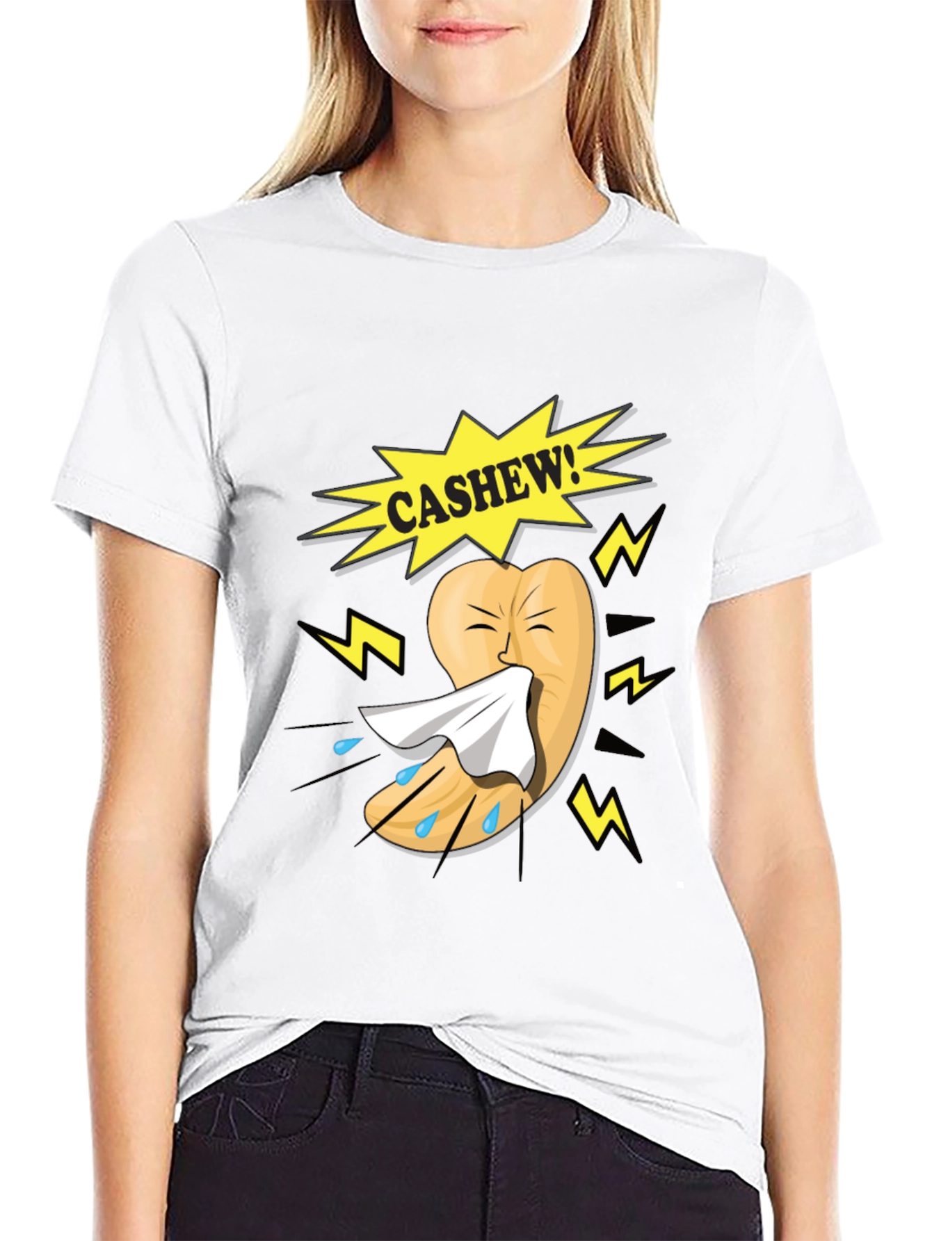 Funny Cashew Allergy Cartoon T-Shirt