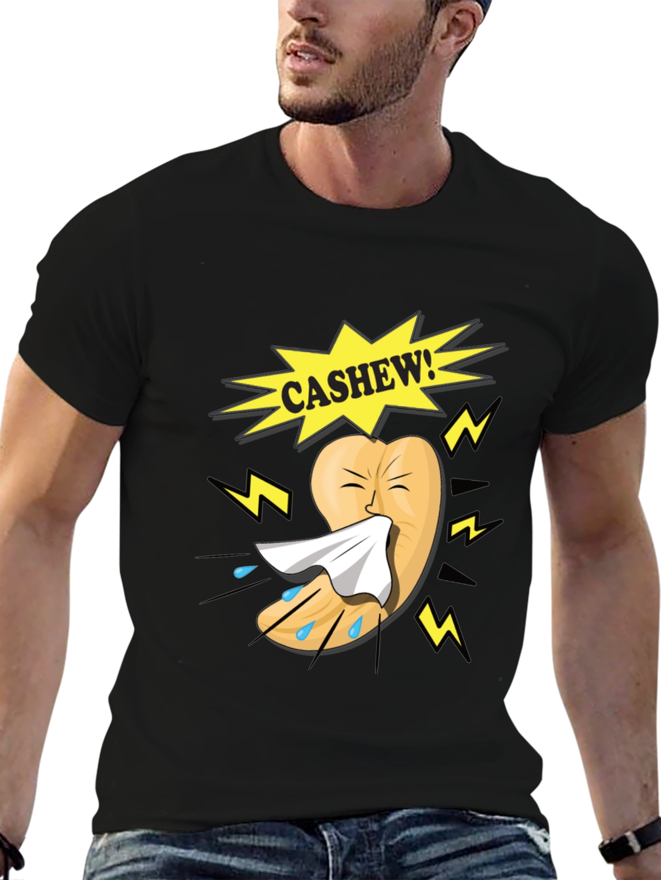 Funny Cashew Allergy Cartoon T-Shirt