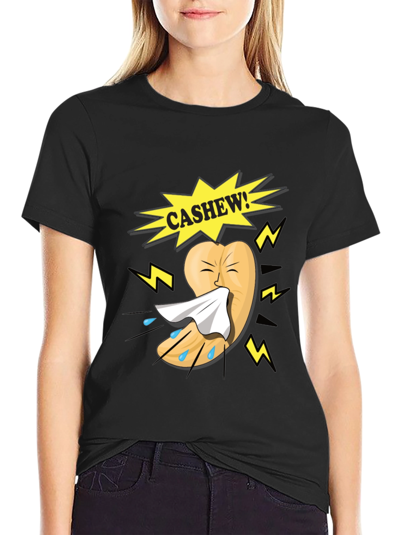 Funny Cashew Allergy Cartoon T-Shirt
