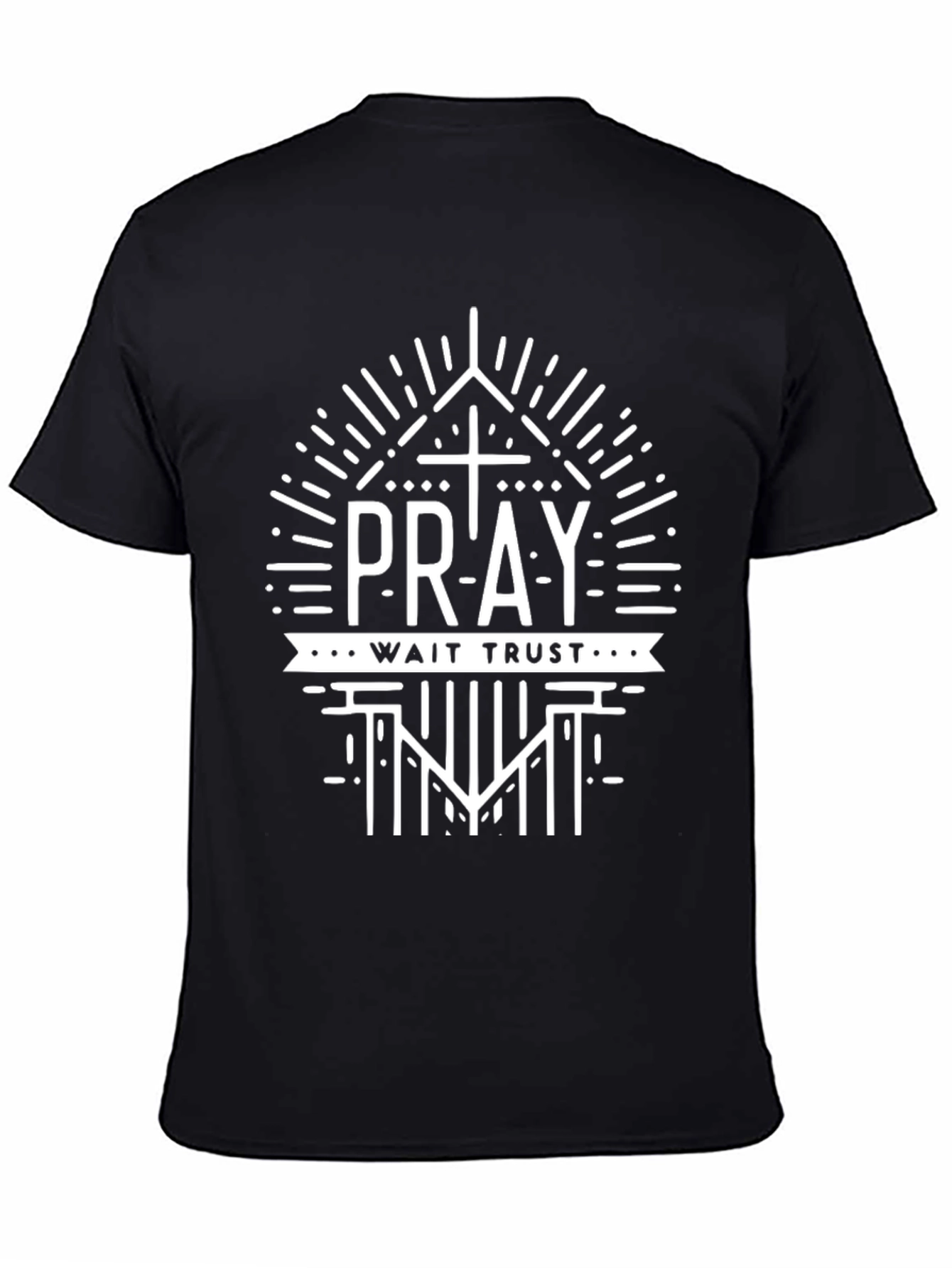 Pray Wait Trust Graphic Tee - Christian T-Shirt