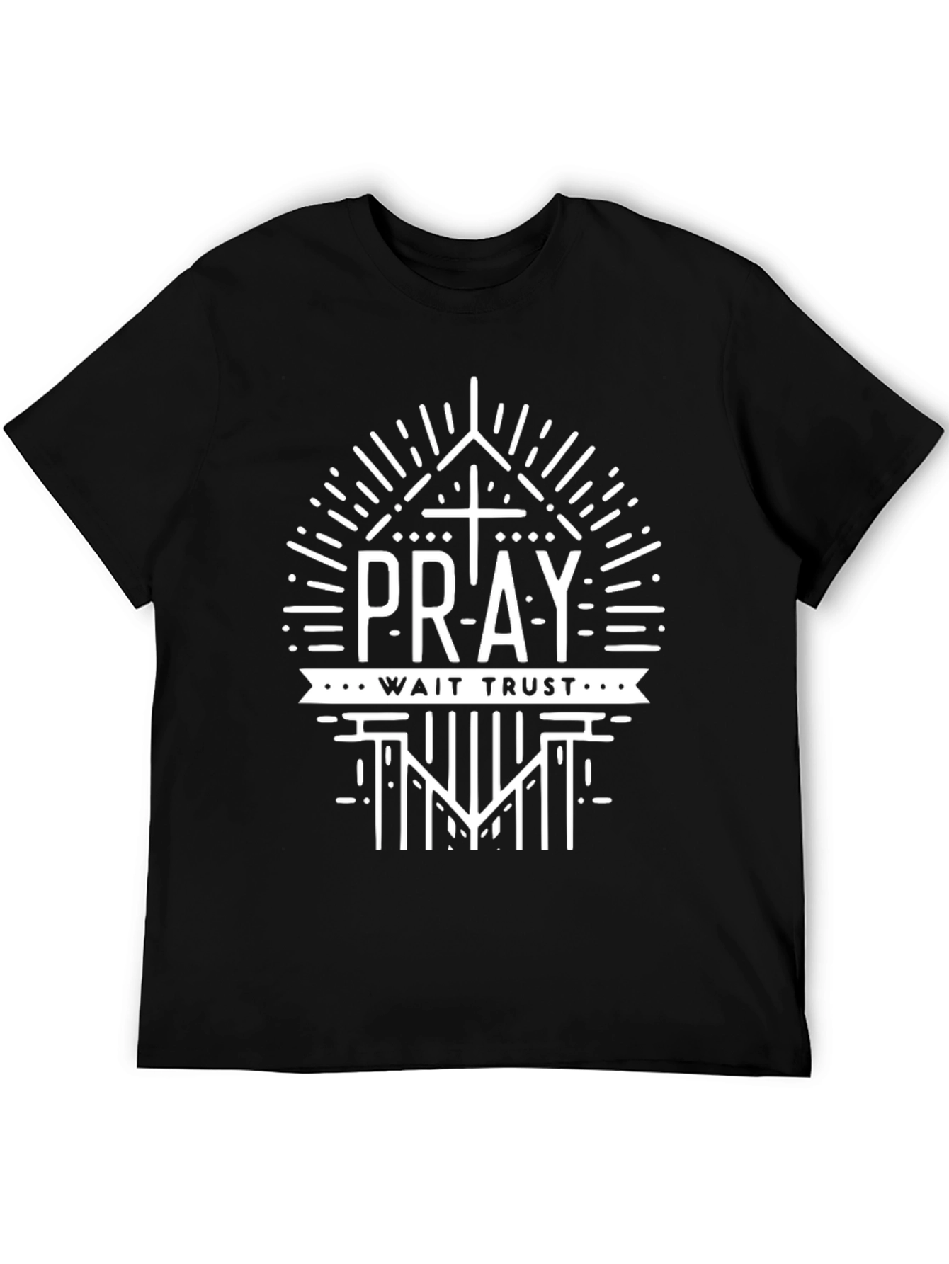 Pray Wait Trust Graphic Tee - Christian T-Shirt
