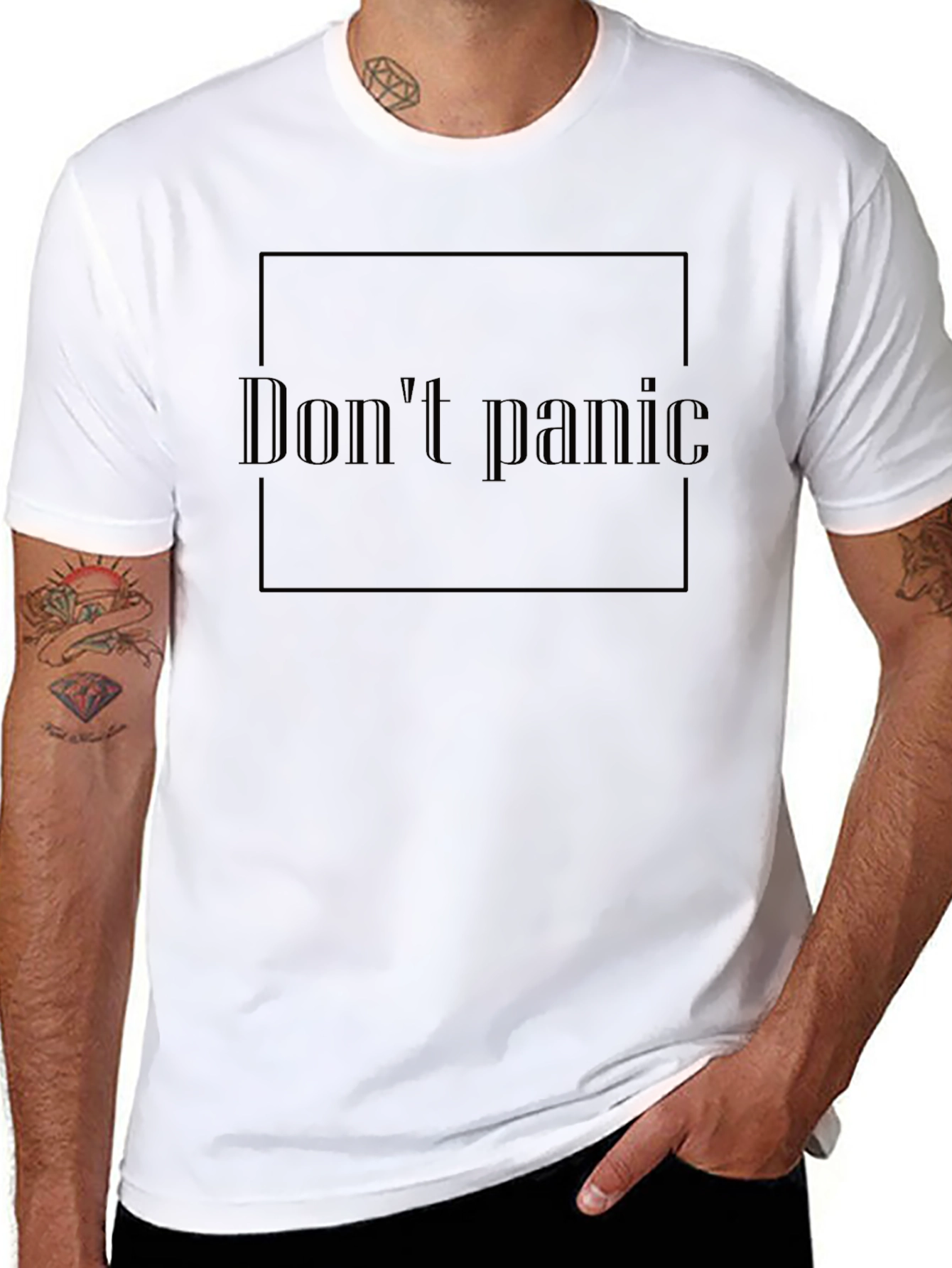 Dont Panic Graphic T-Shirt - Black