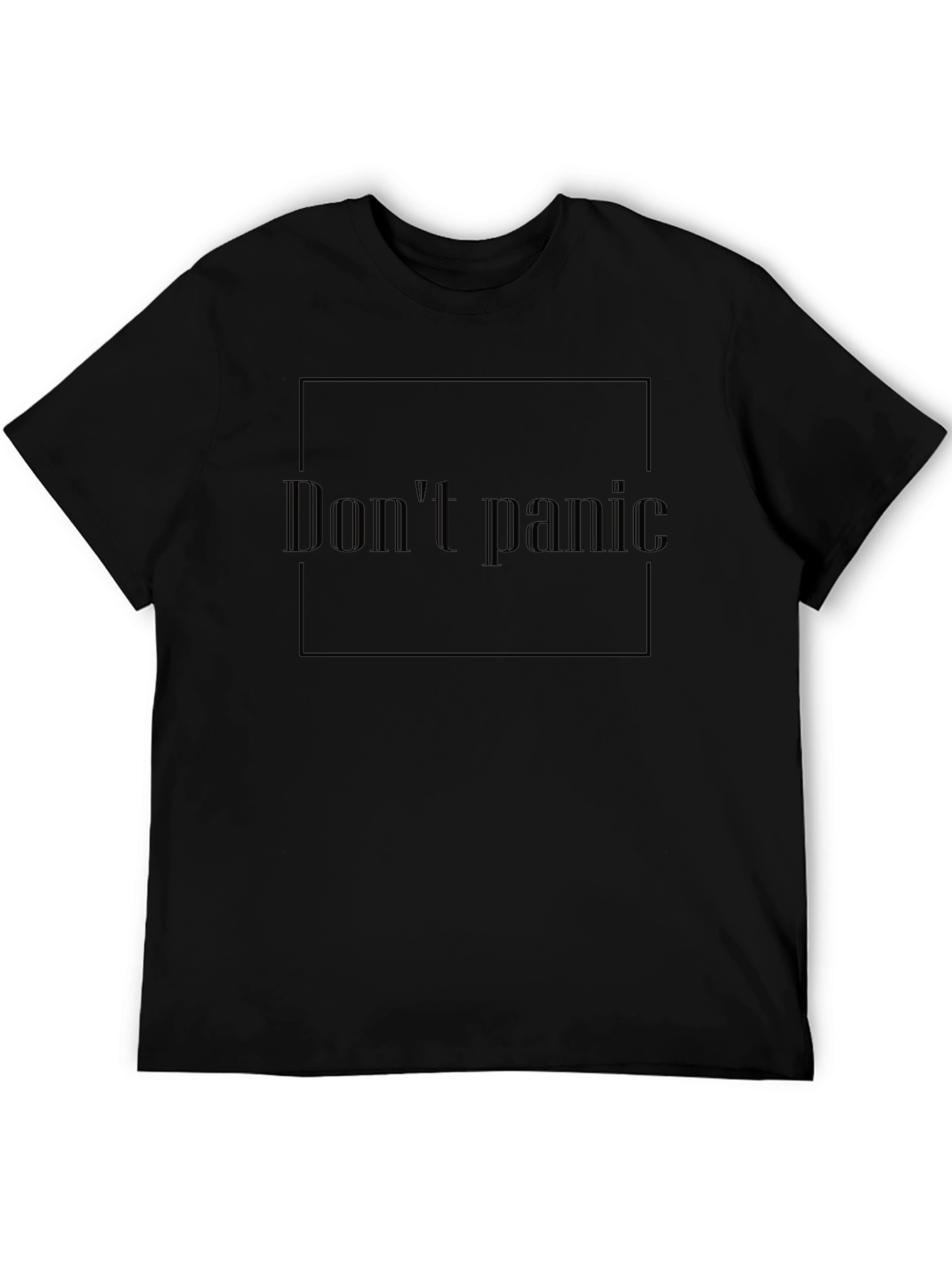 Dont Panic Graphic T-Shirt - Black
