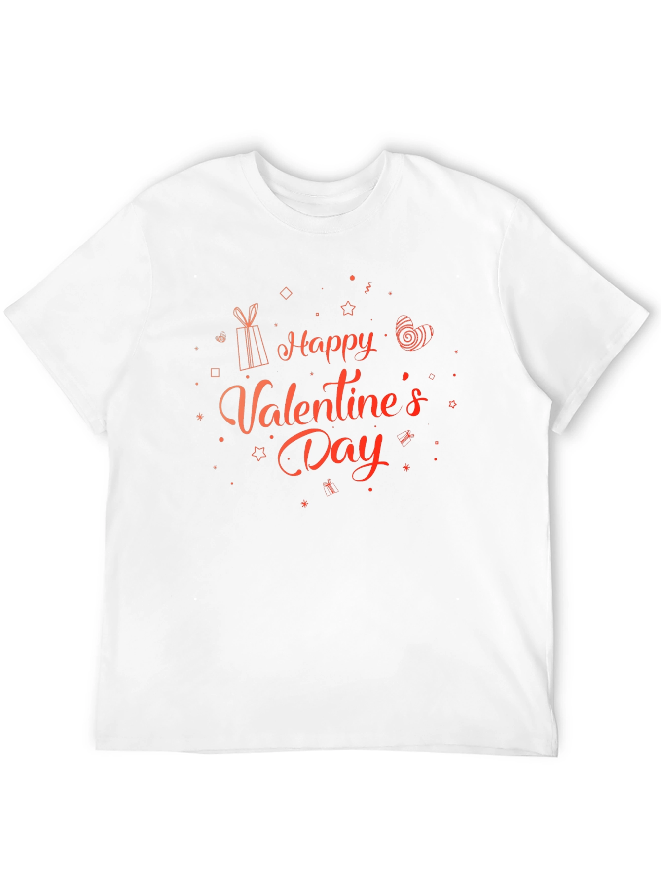 Happy Valentines Day Graphic Tee - Black