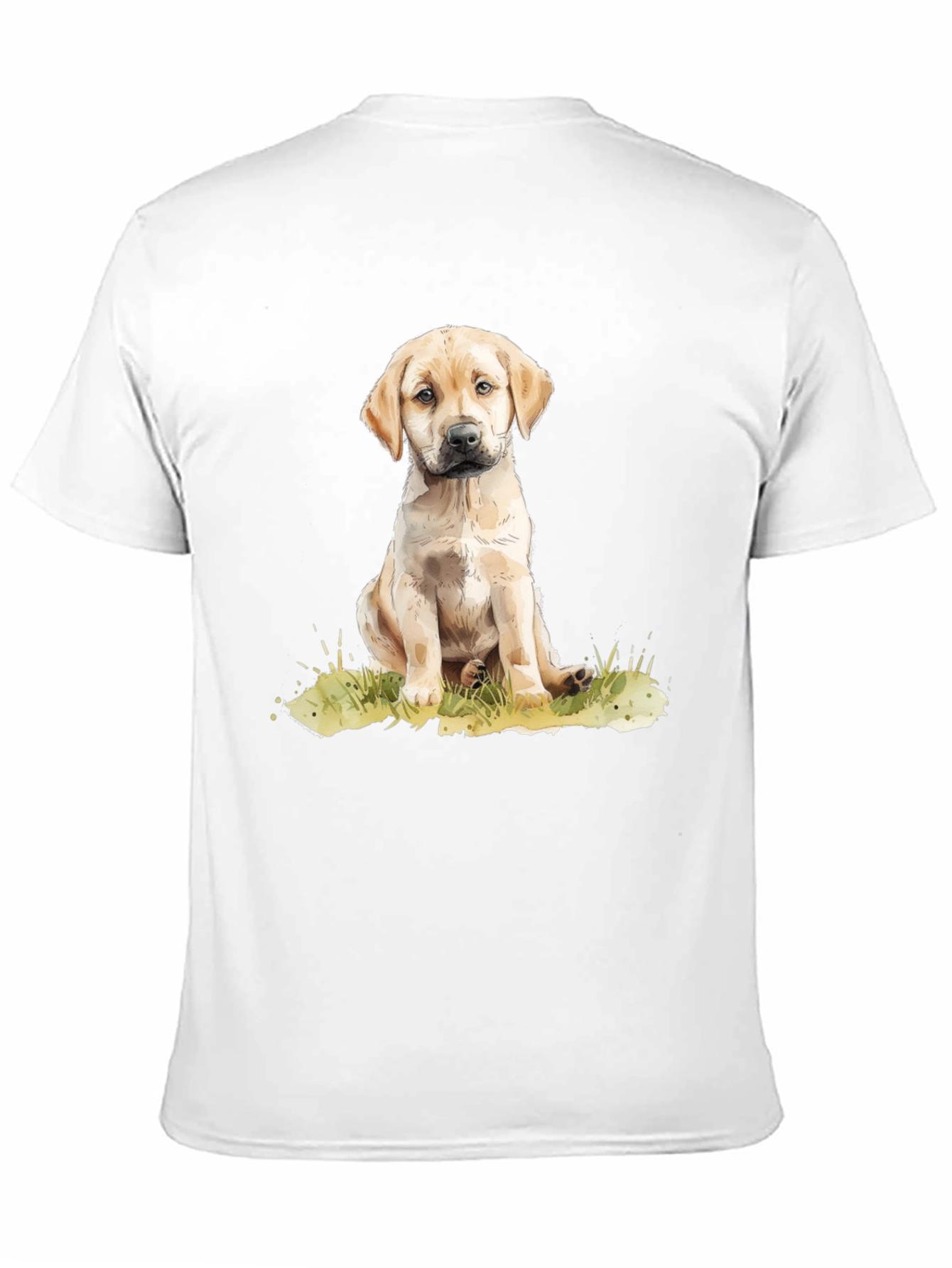 Puppy Dog Graphic Tee - Black Cotton T-Shirt