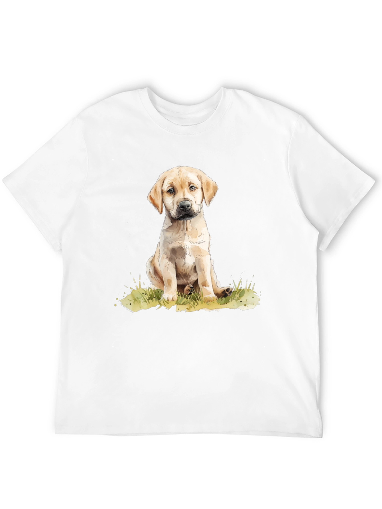 Puppy Dog Graphic Tee - Black Cotton T-Shirt