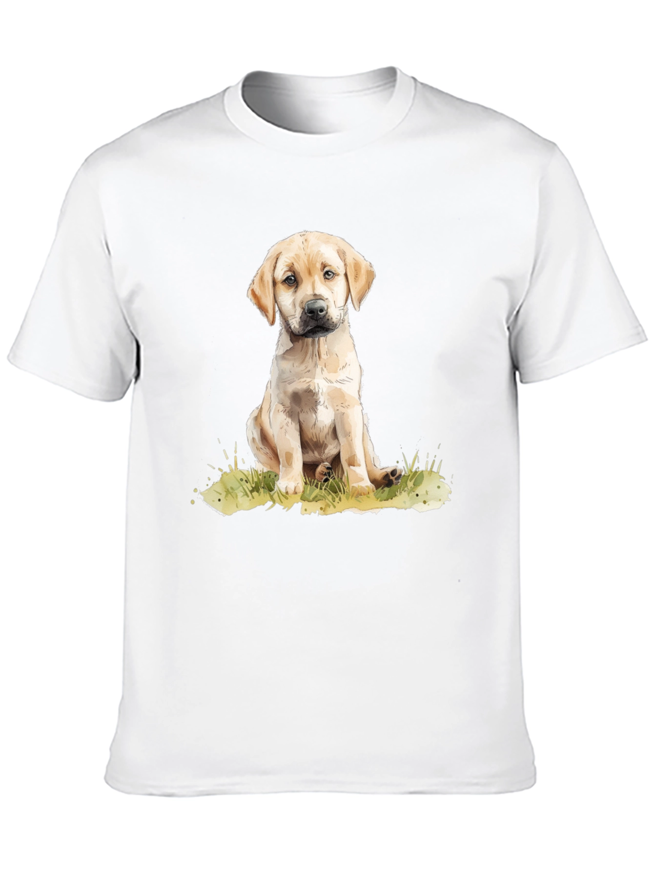Puppy Dog Graphic Tee - Black Cotton T-Shirt