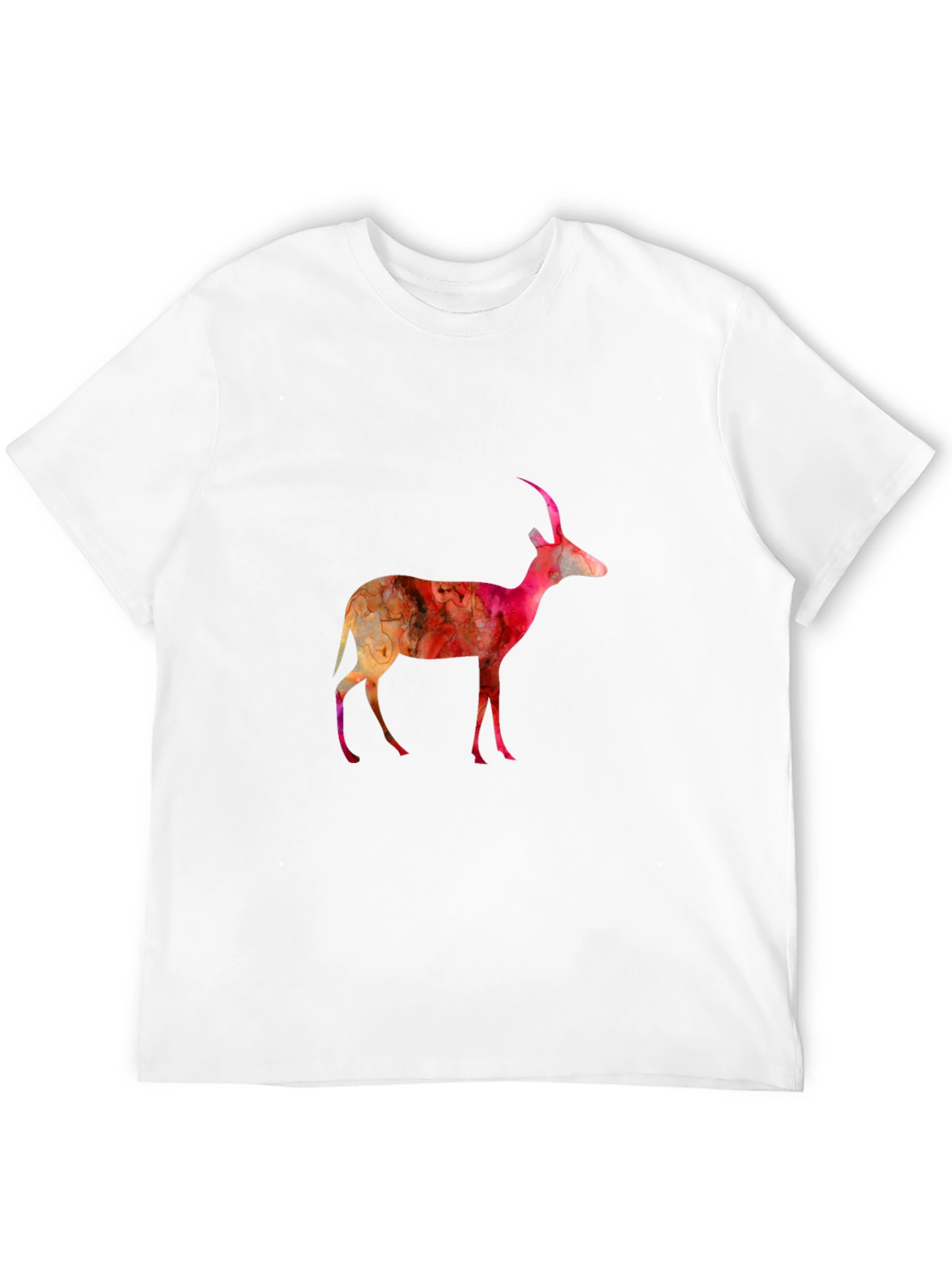 Abstract Antelope Graphic Tee - Black
