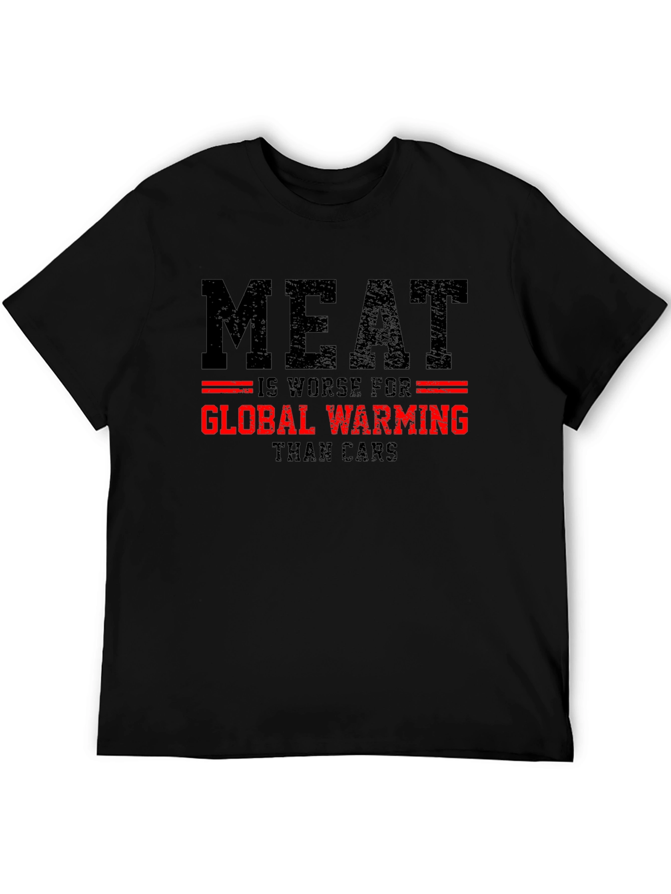 Meat vs Cars Global Warming Graphic T-Shirt