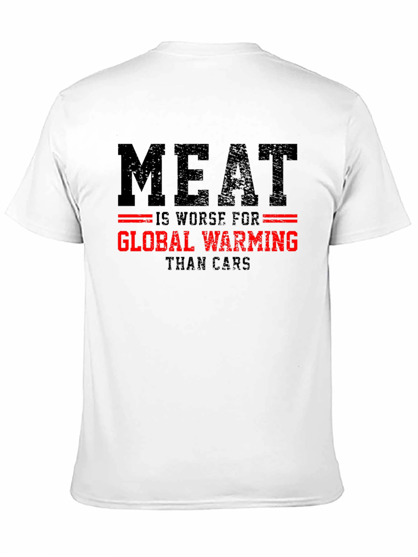 Meat vs Cars Global Warming Graphic T-Shirt