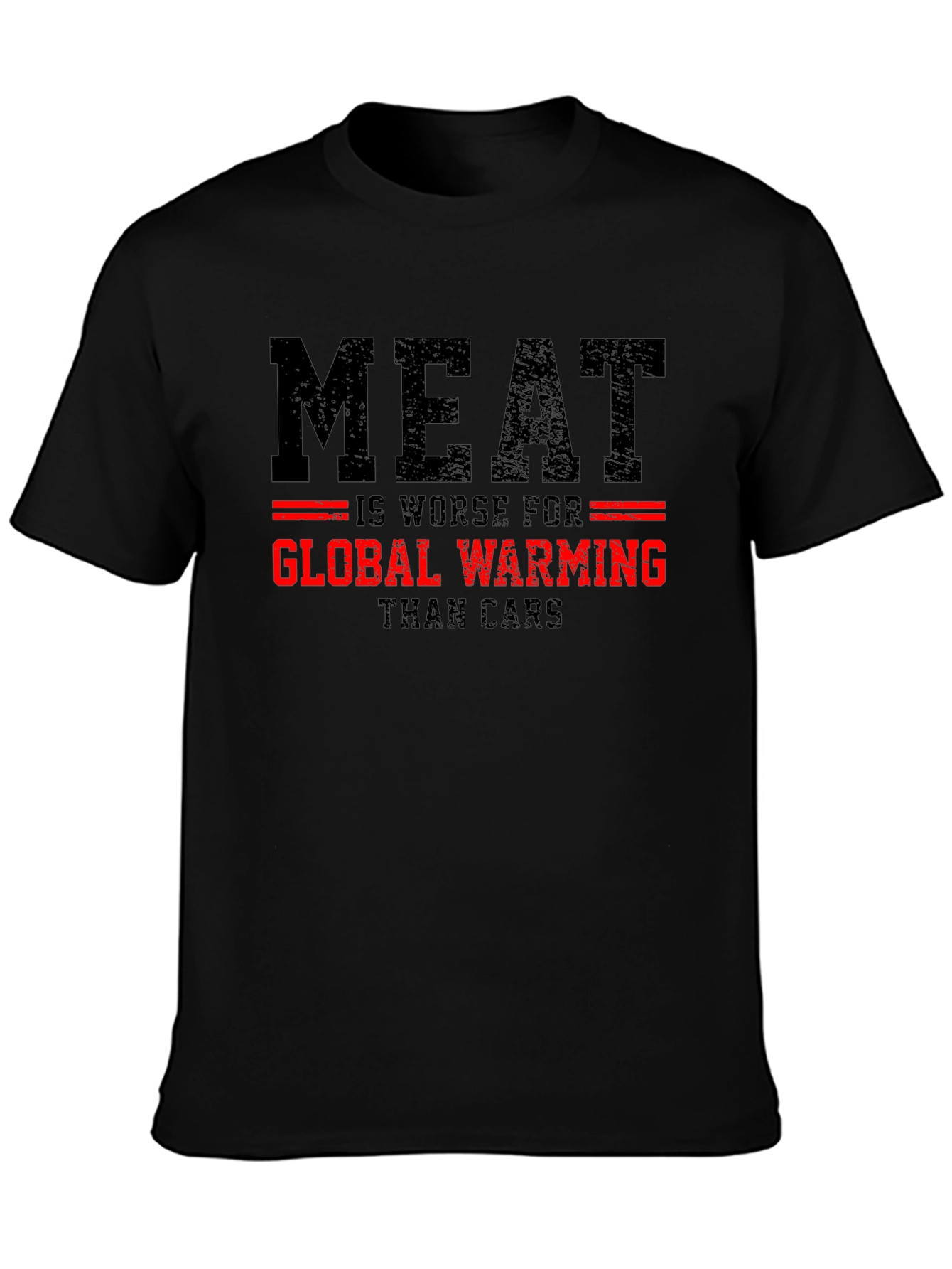 Meat vs Cars Global Warming Graphic T-Shirt