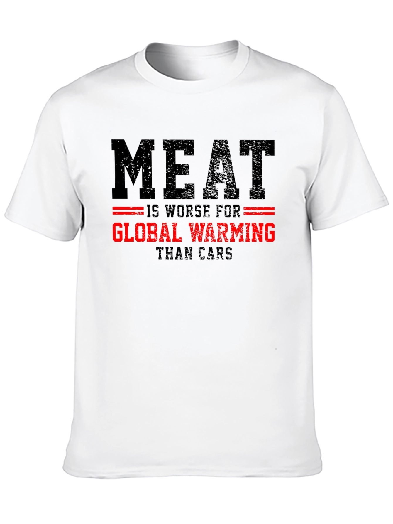 Meat vs Cars Global Warming Graphic T-Shirt