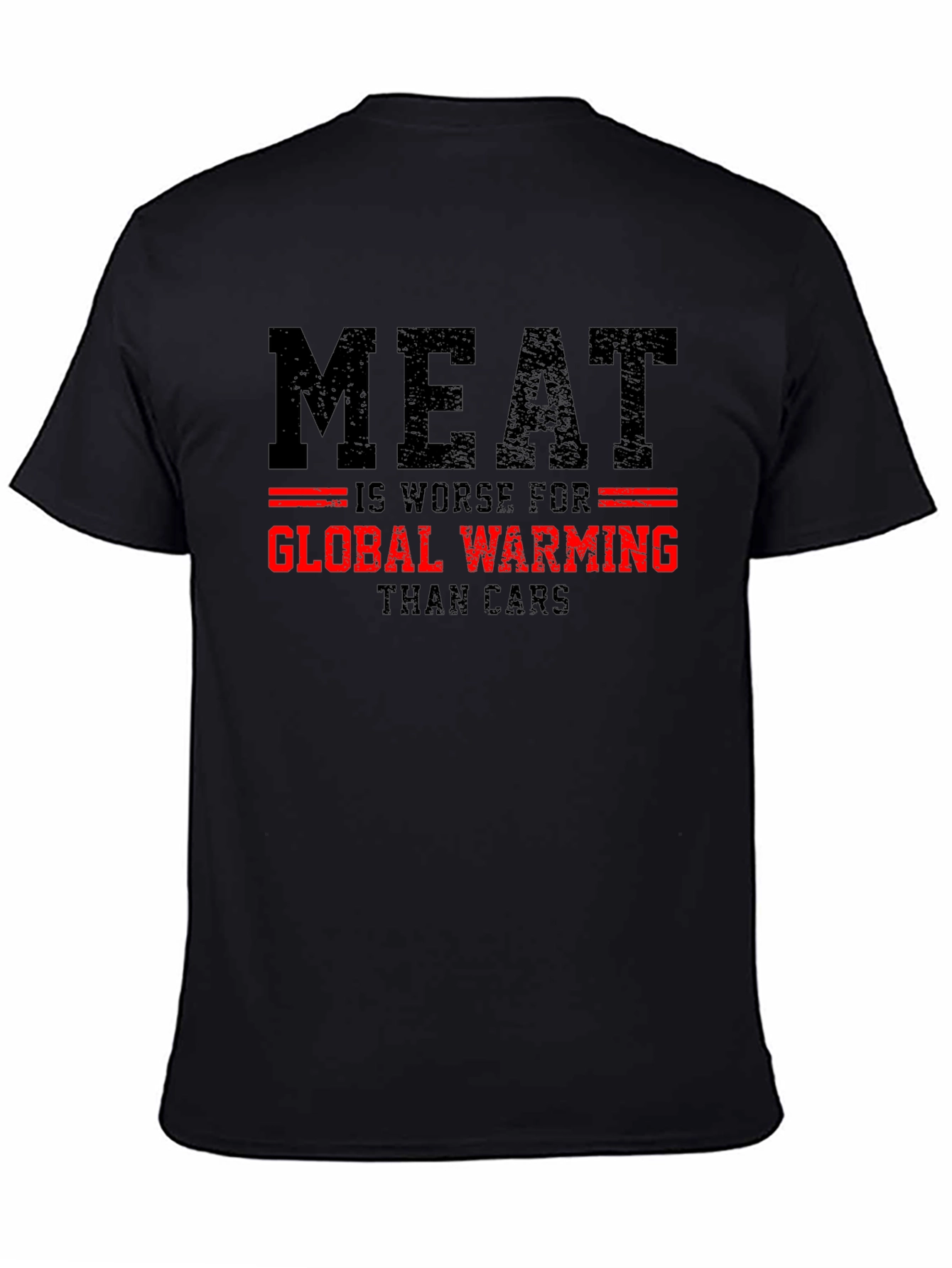 Meat vs Cars Global Warming Graphic T-Shirt