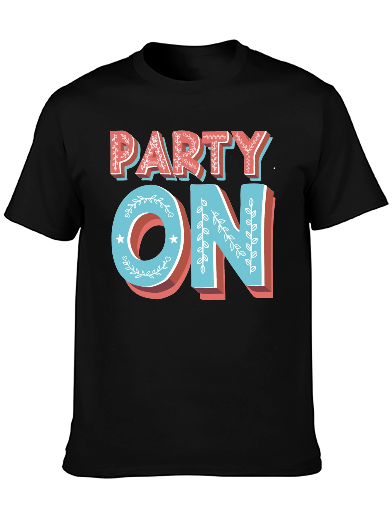 Party On Graphic Tee - Retro Design