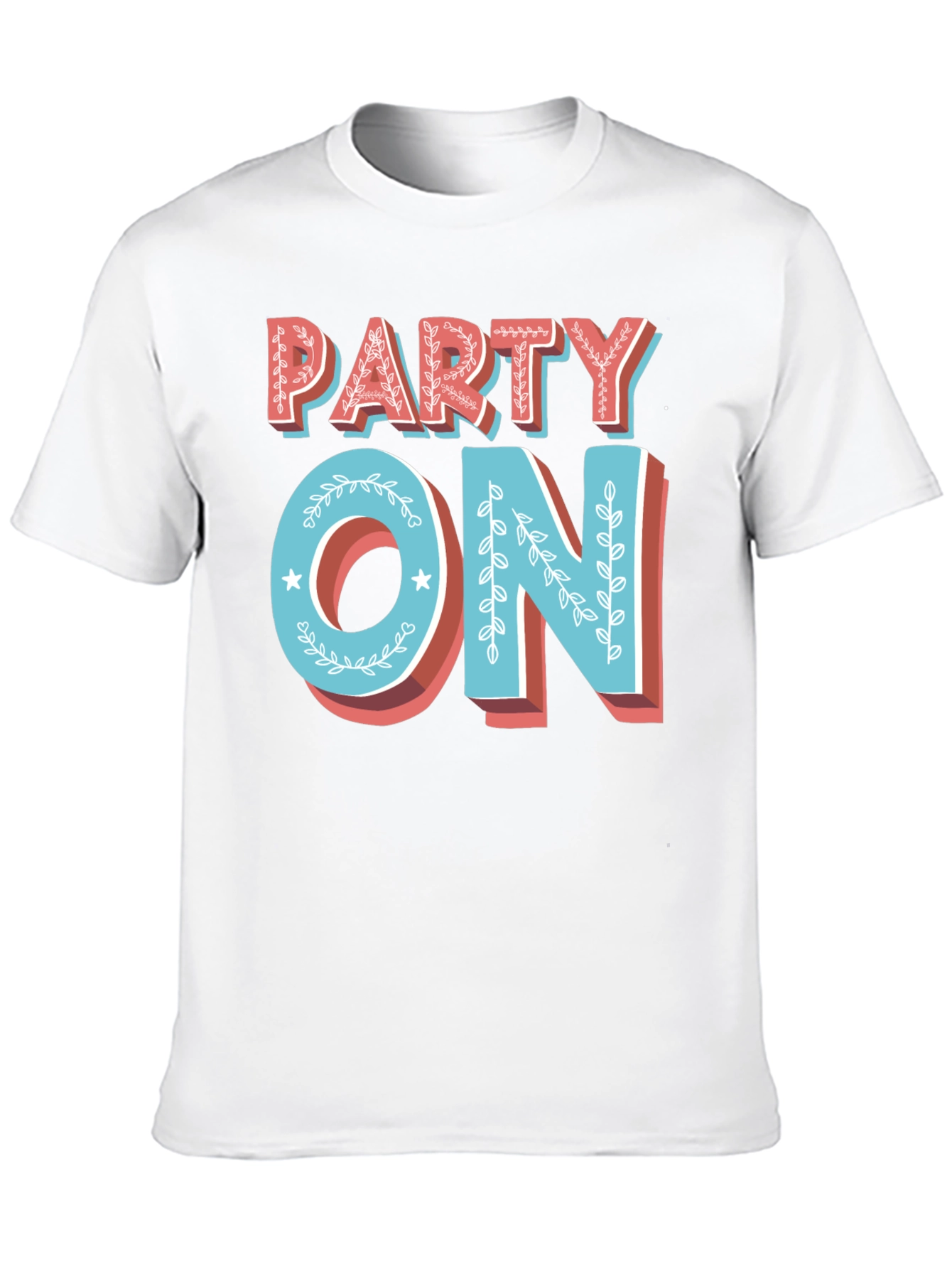 Party On Graphic Tee - Retro Design