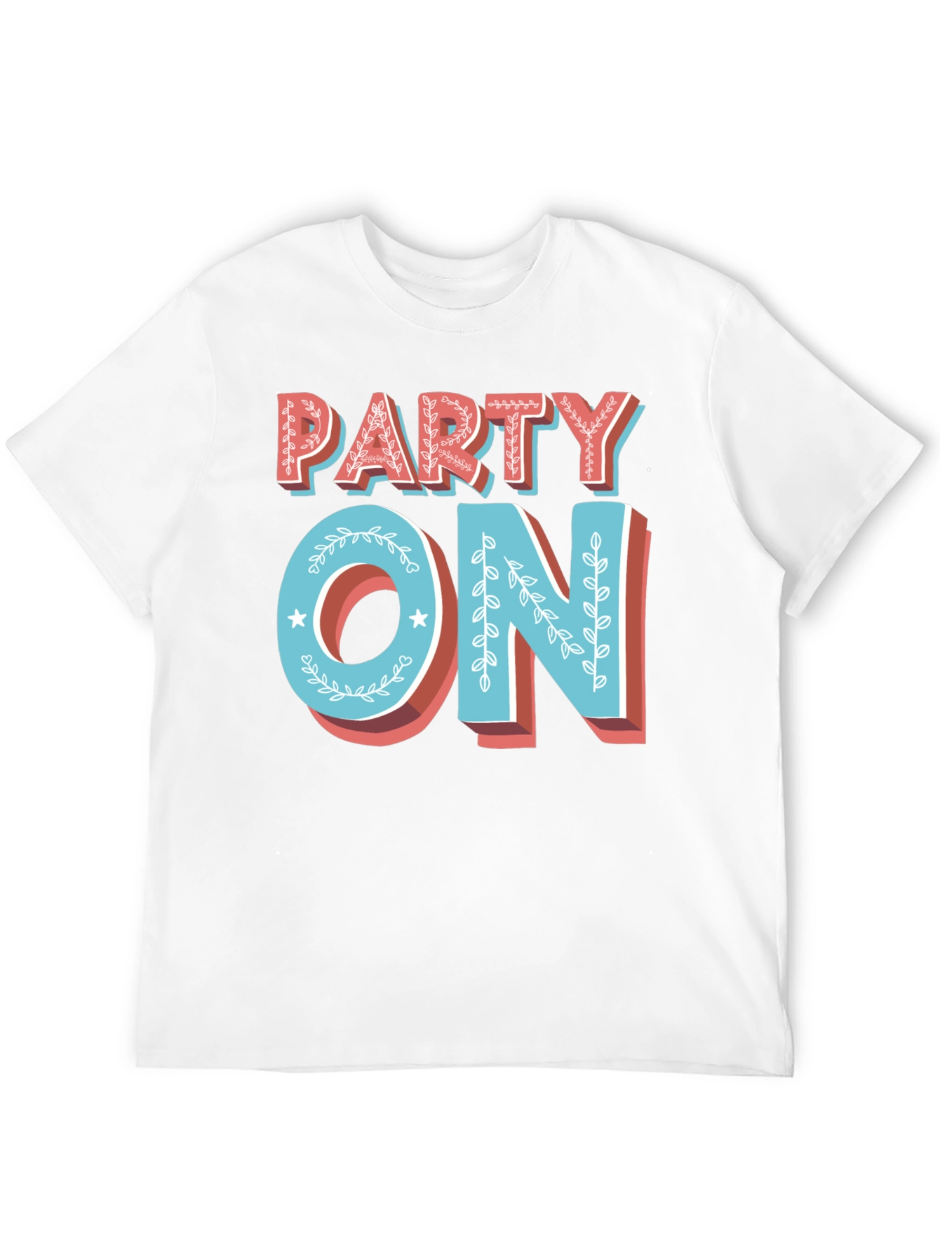 Party On Graphic Tee - Retro Design