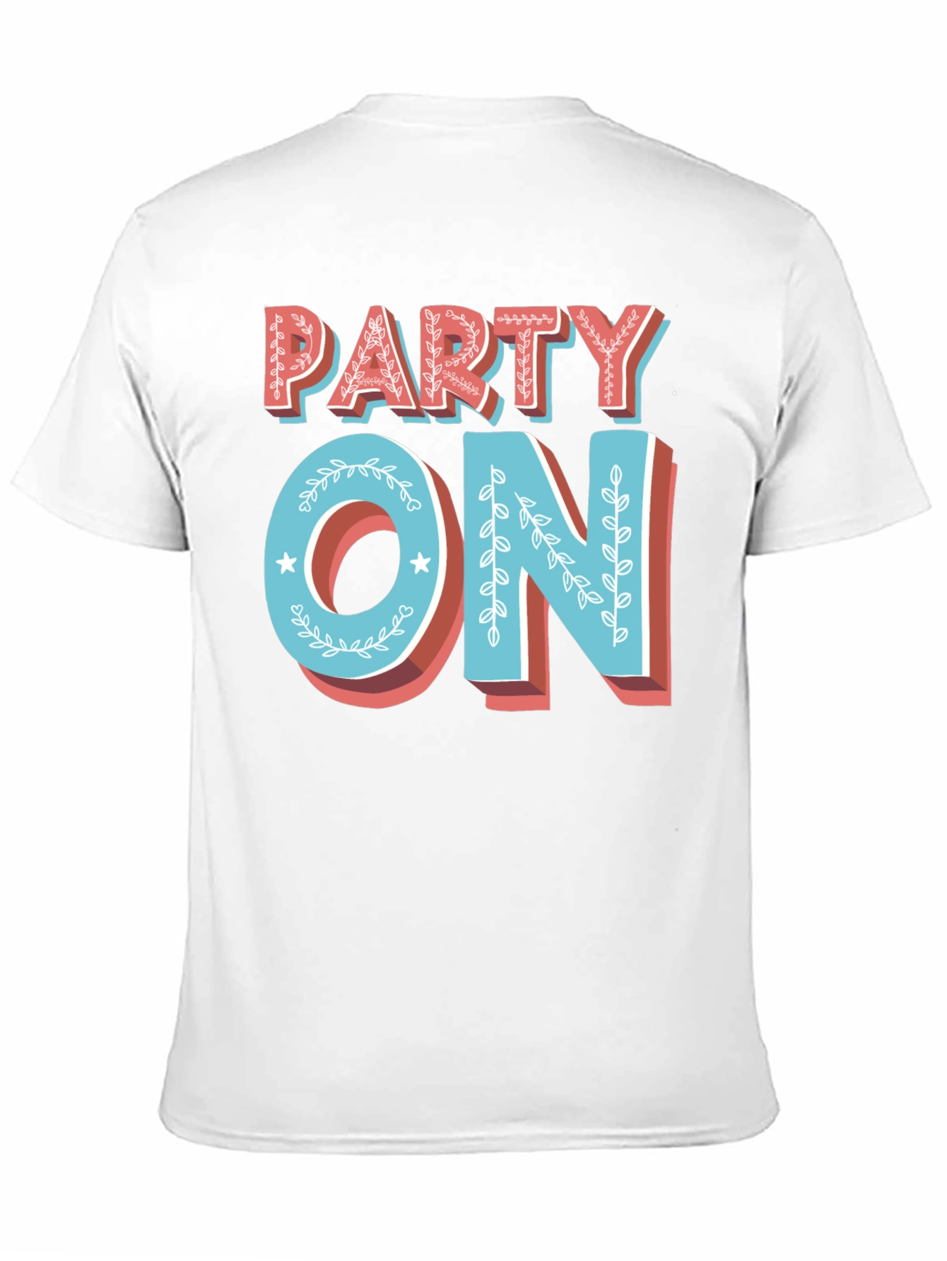 Party On Graphic Tee - Retro Design