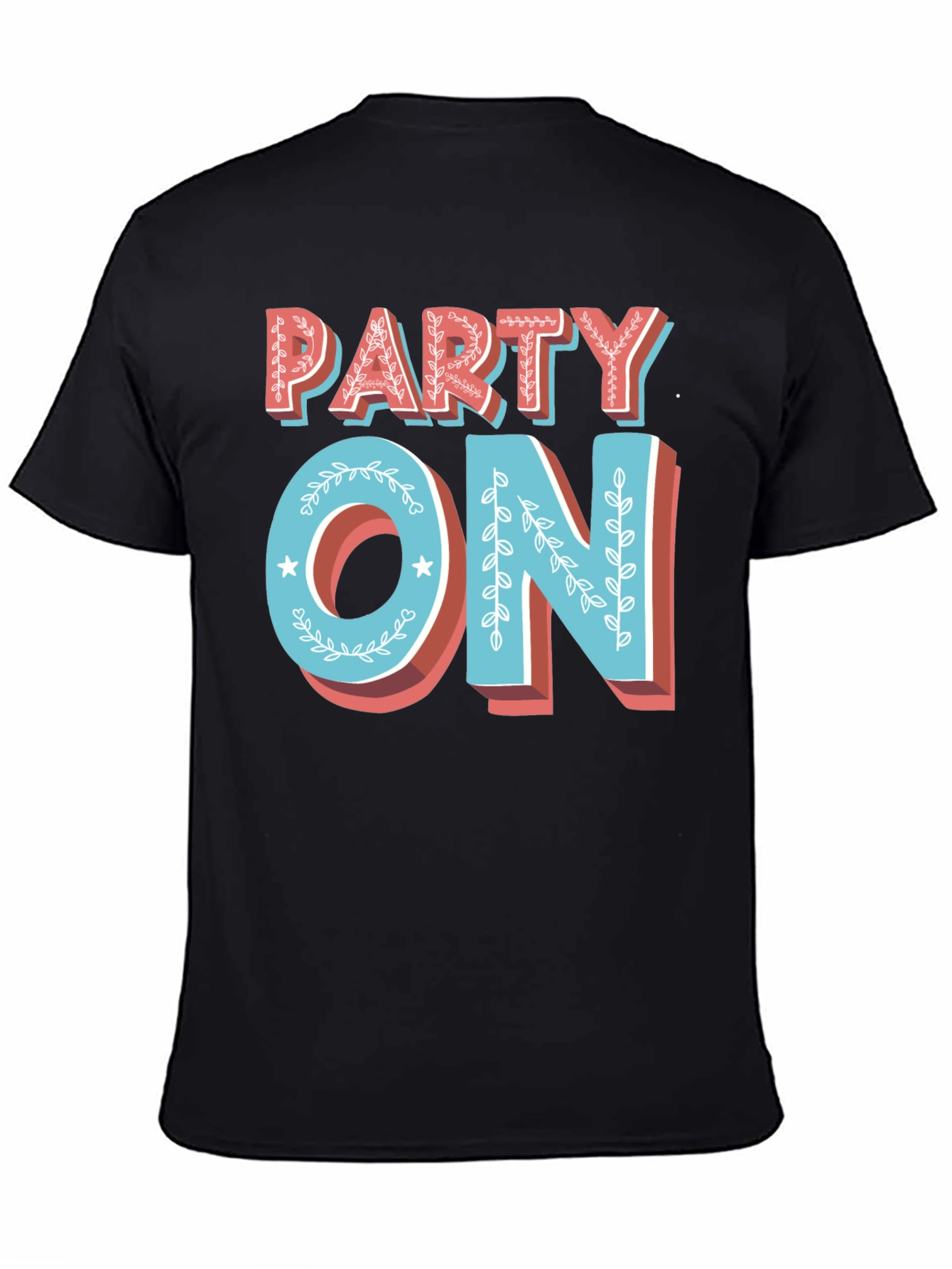 Party On Graphic Tee - Retro Design