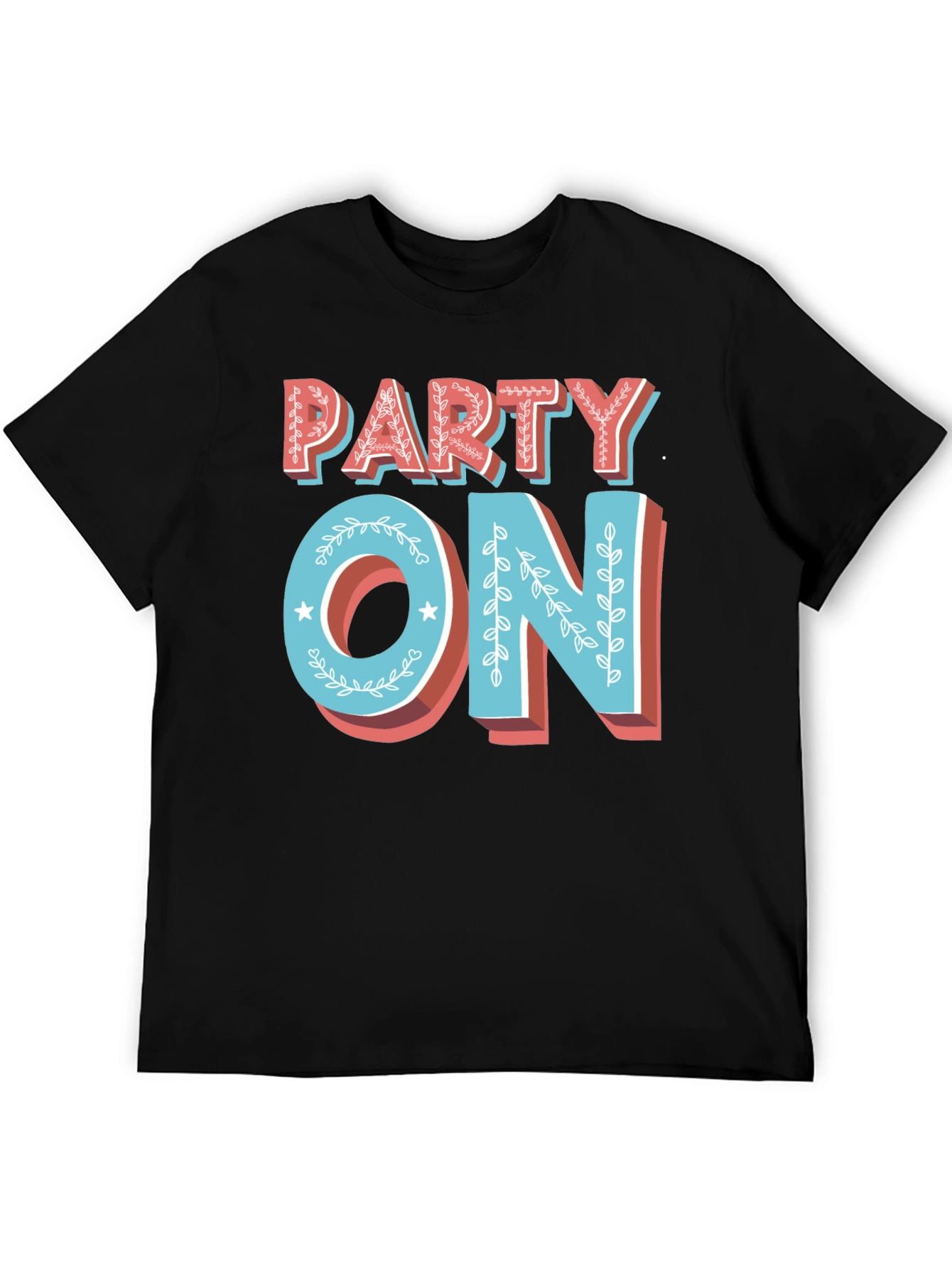 Party On Graphic Tee - Retro Design