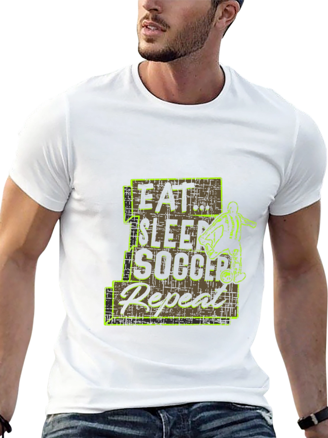 Eat Sleep Soccer Repeat Black T-Shirt