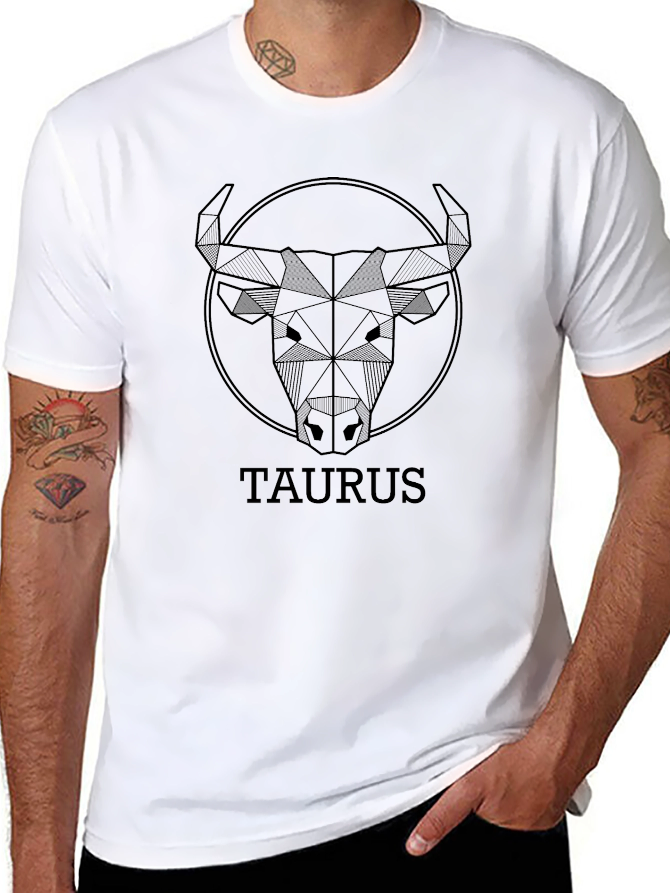 Taurus Zodiac Sign Black Graphic Tee