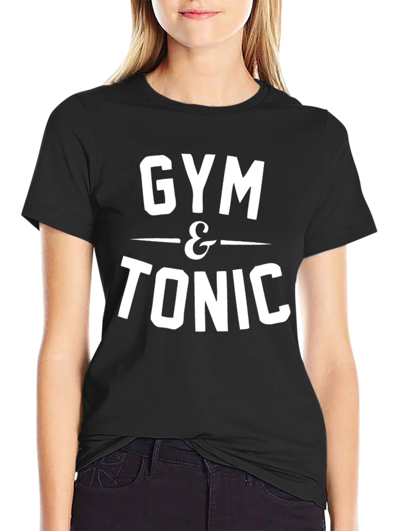 Gym & Tonic Graphic Tee - Black Cotton Blend