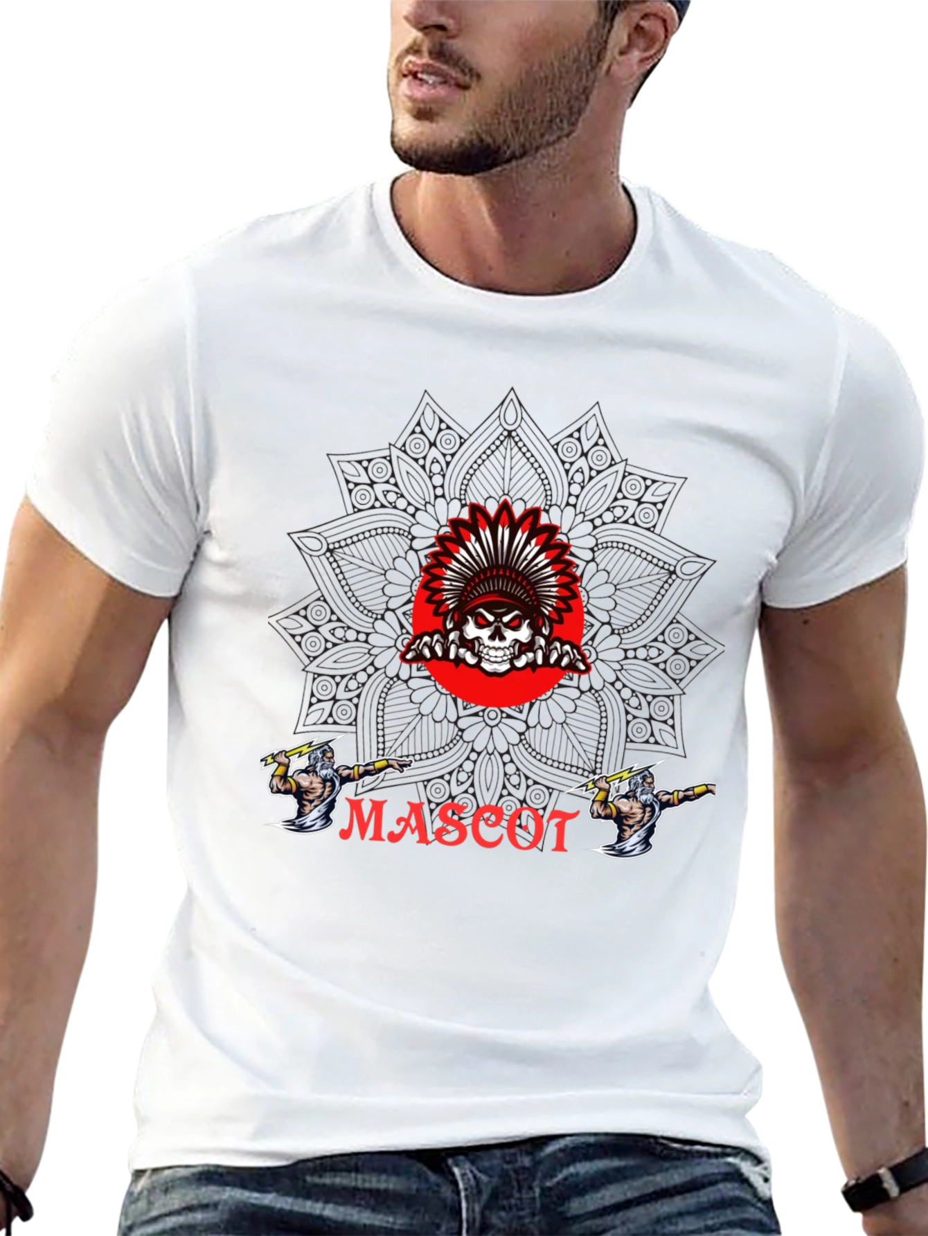 Black Mascot Graphic T-Shirt