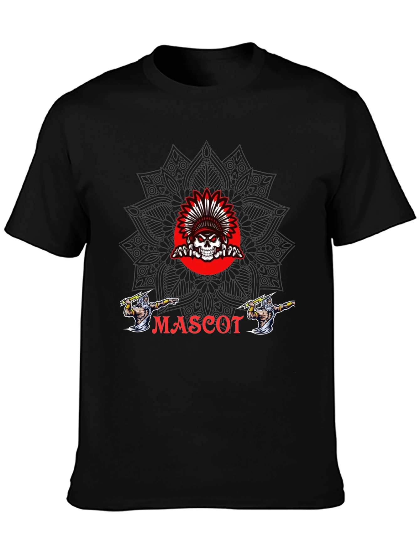 Black Mascot Graphic T-Shirt