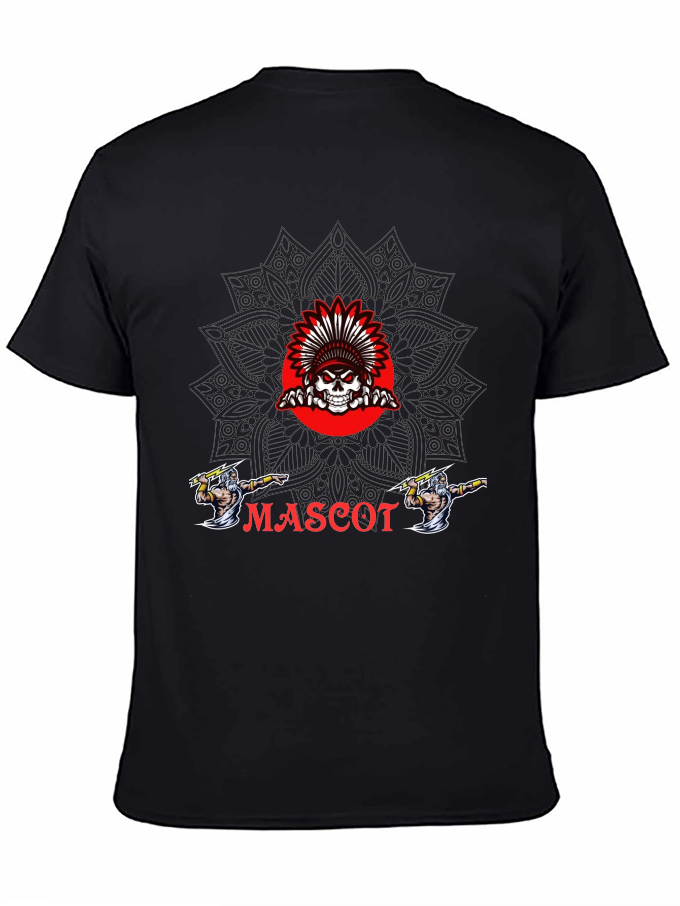 Black Mascot Graphic T-Shirt