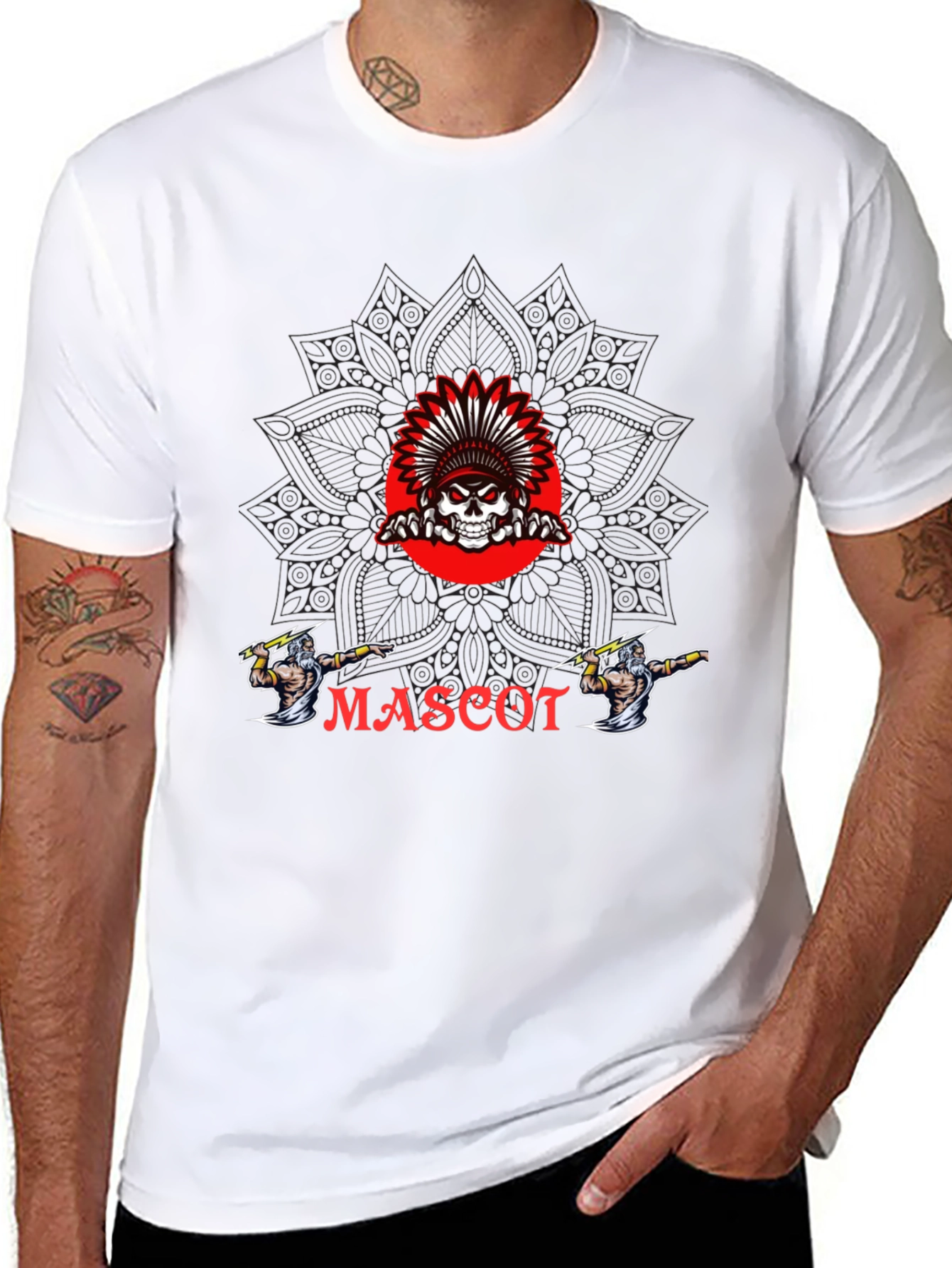 Black Mascot Graphic T-Shirt