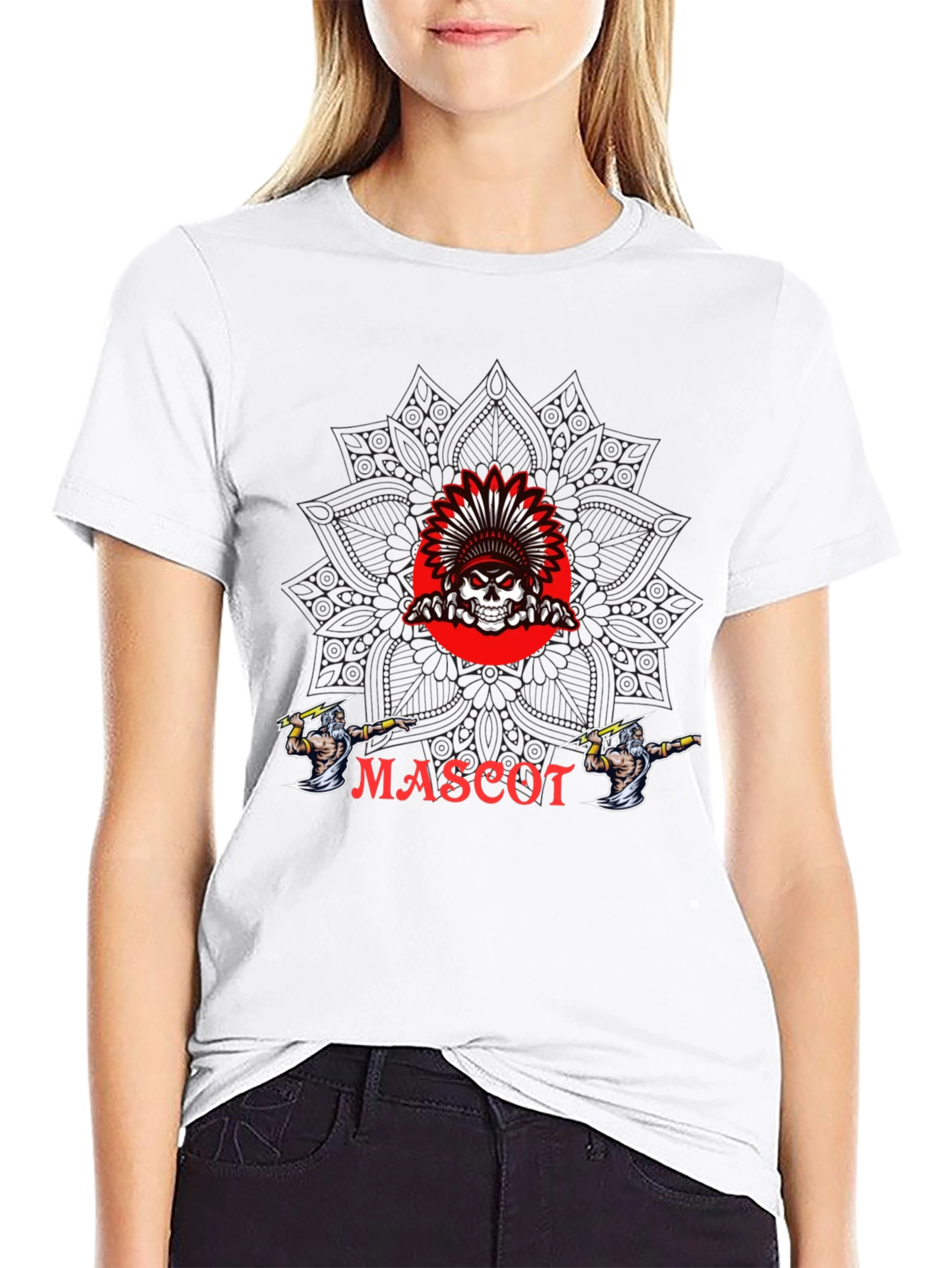 Black Mascot Graphic T-Shirt
