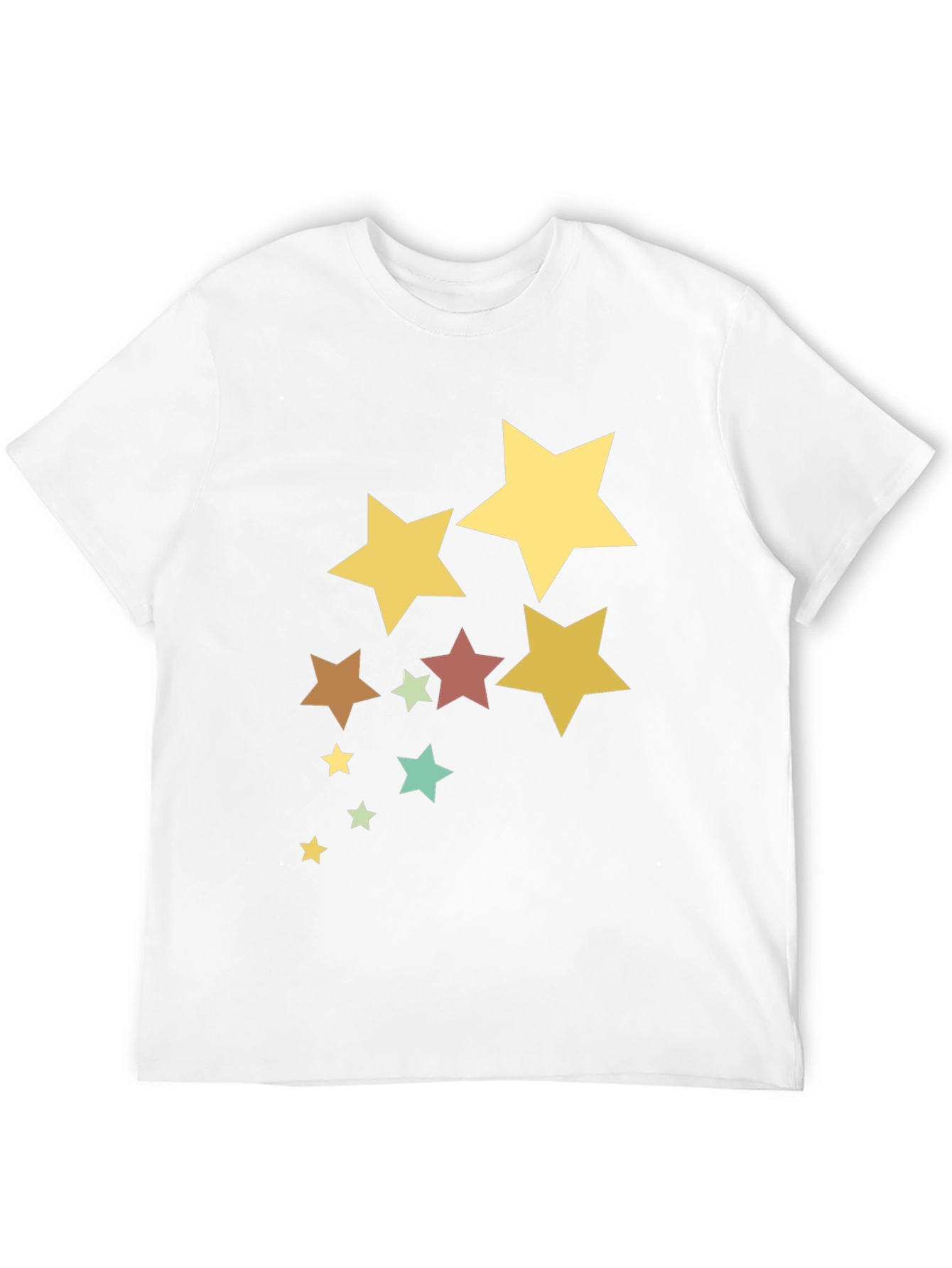 Stylish Star Pattern Black T-Shirt