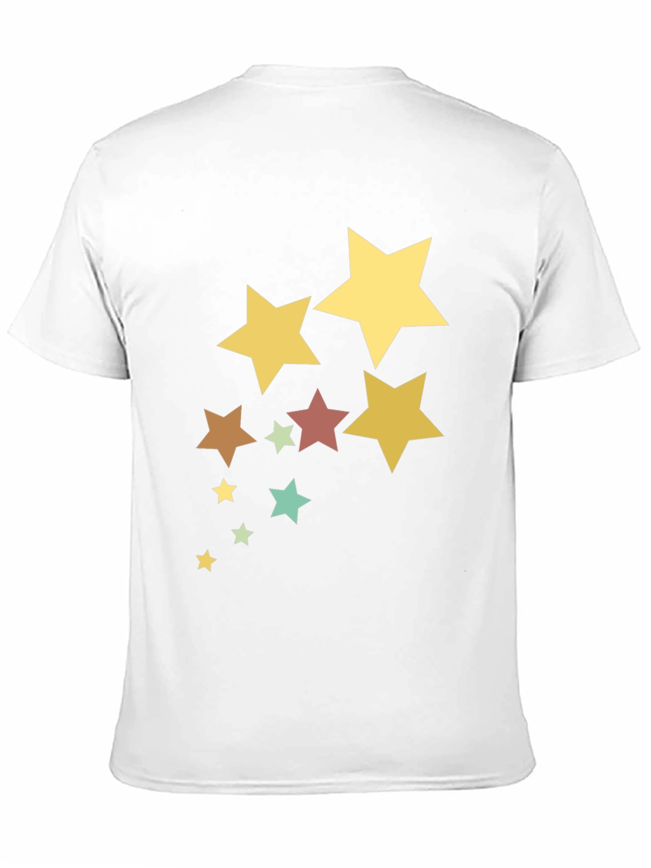 Stylish Star Pattern Black T-Shirt