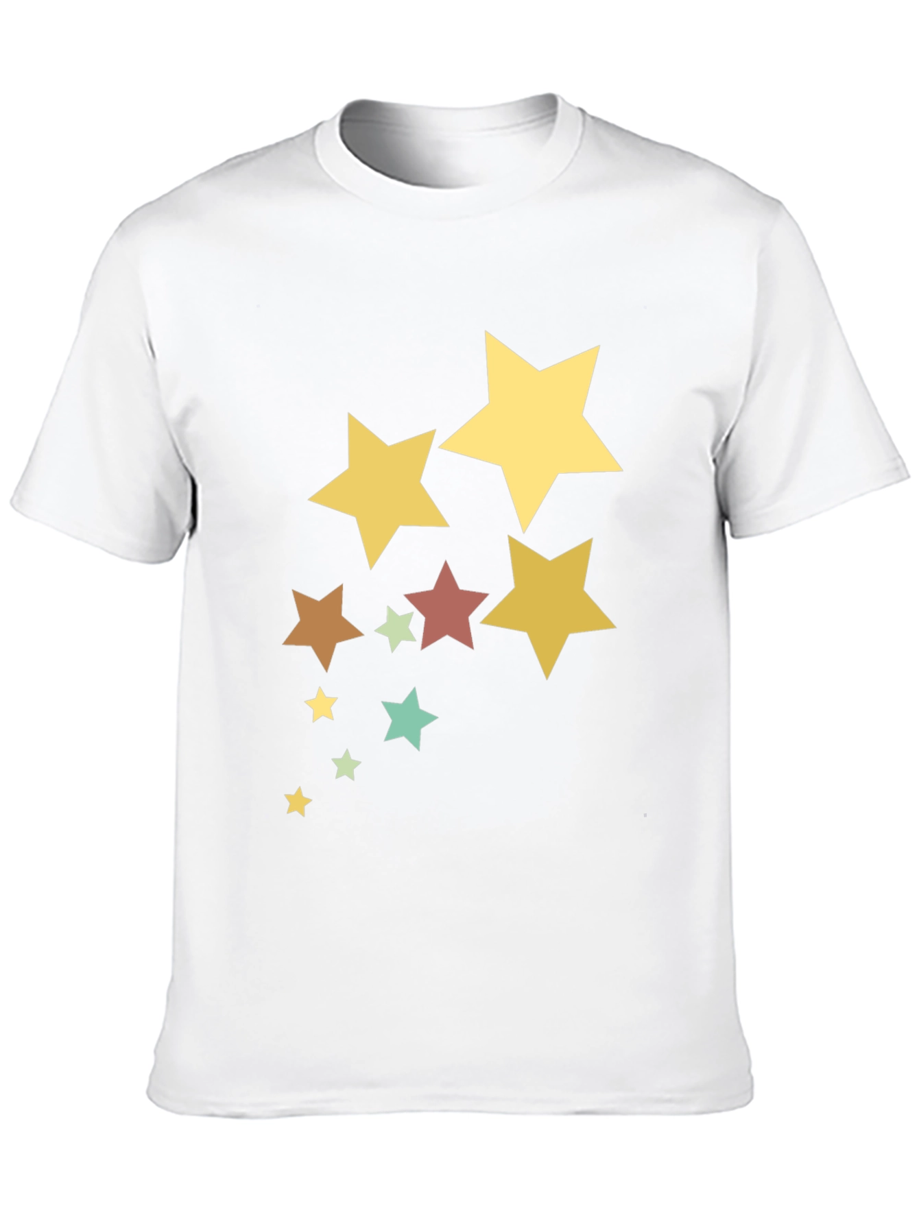 Stylish Star Pattern Black T-Shirt