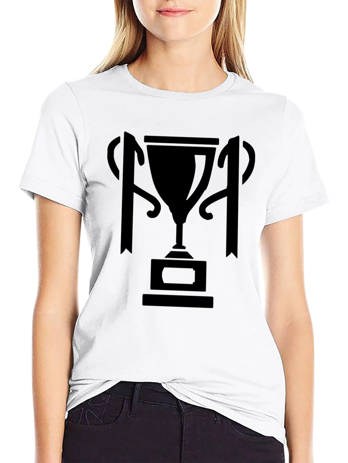 Trophy Graphic Tee - Mens Premium Black T-Shirt