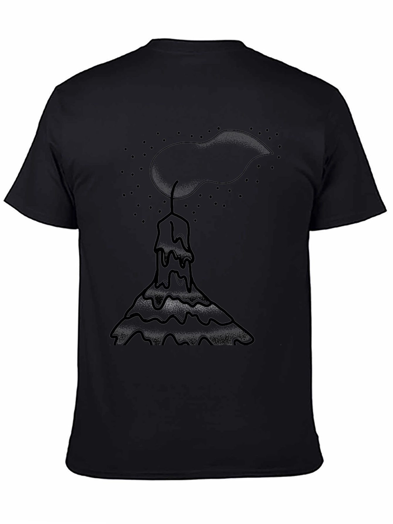 Melting Candle Graphic Tee - Black