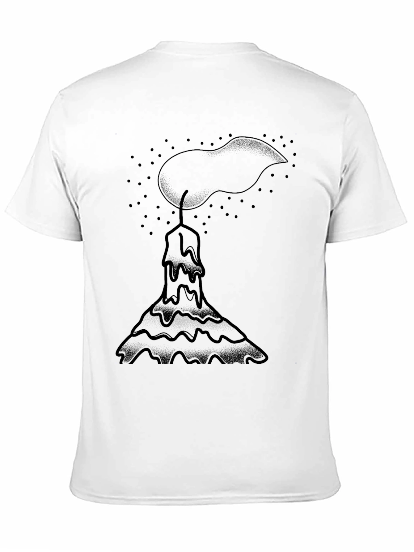 Melting Candle Graphic Tee - Black