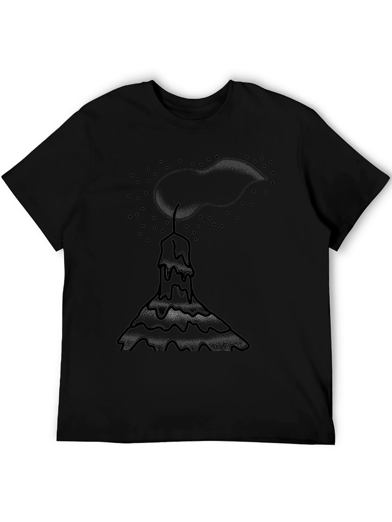 Melting Candle Graphic Tee - Black