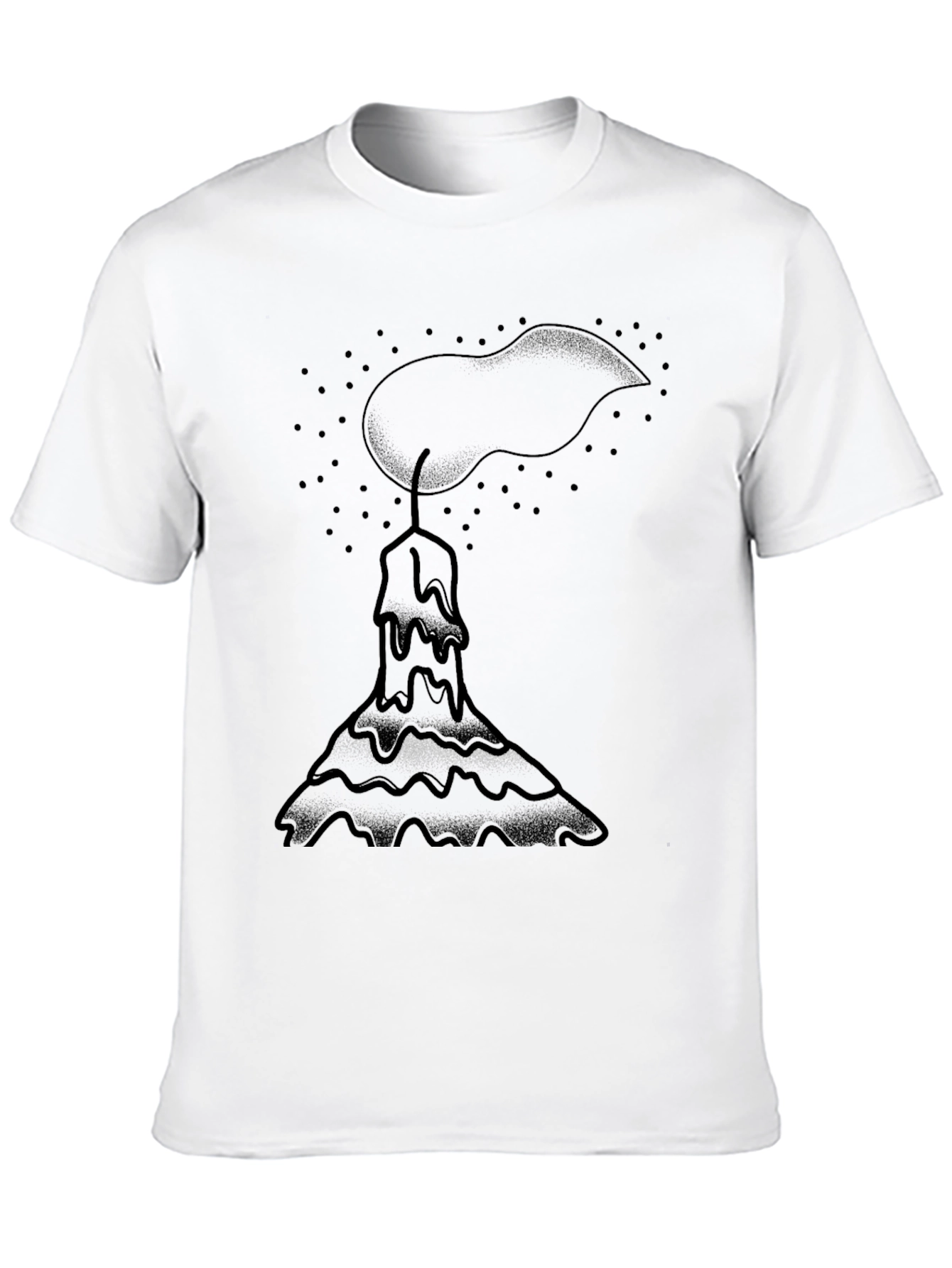 Melting Candle Graphic Tee - Black