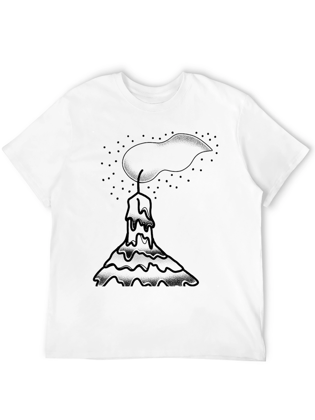 Melting Candle Graphic Tee - Black