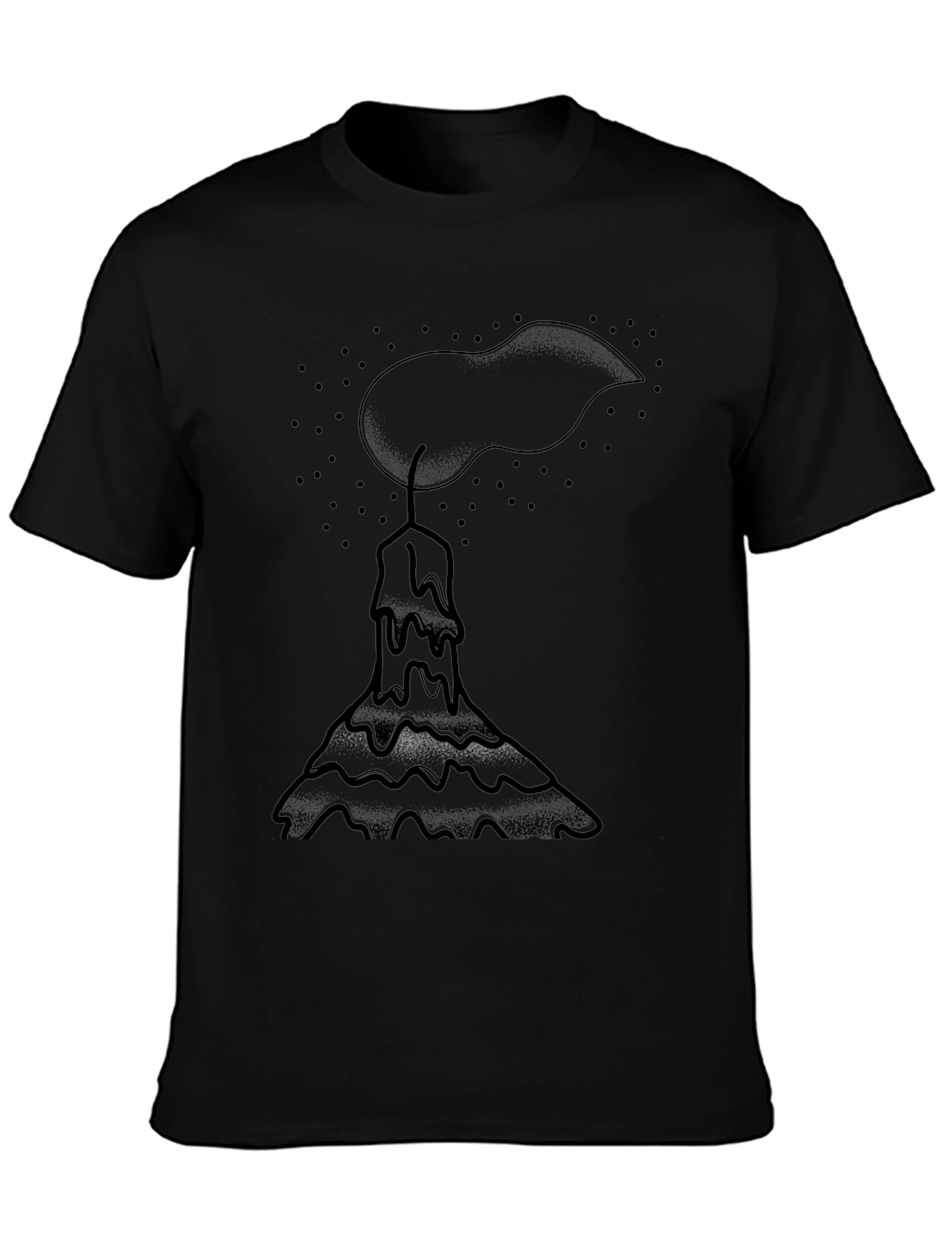 Melting Candle Graphic Tee - Black