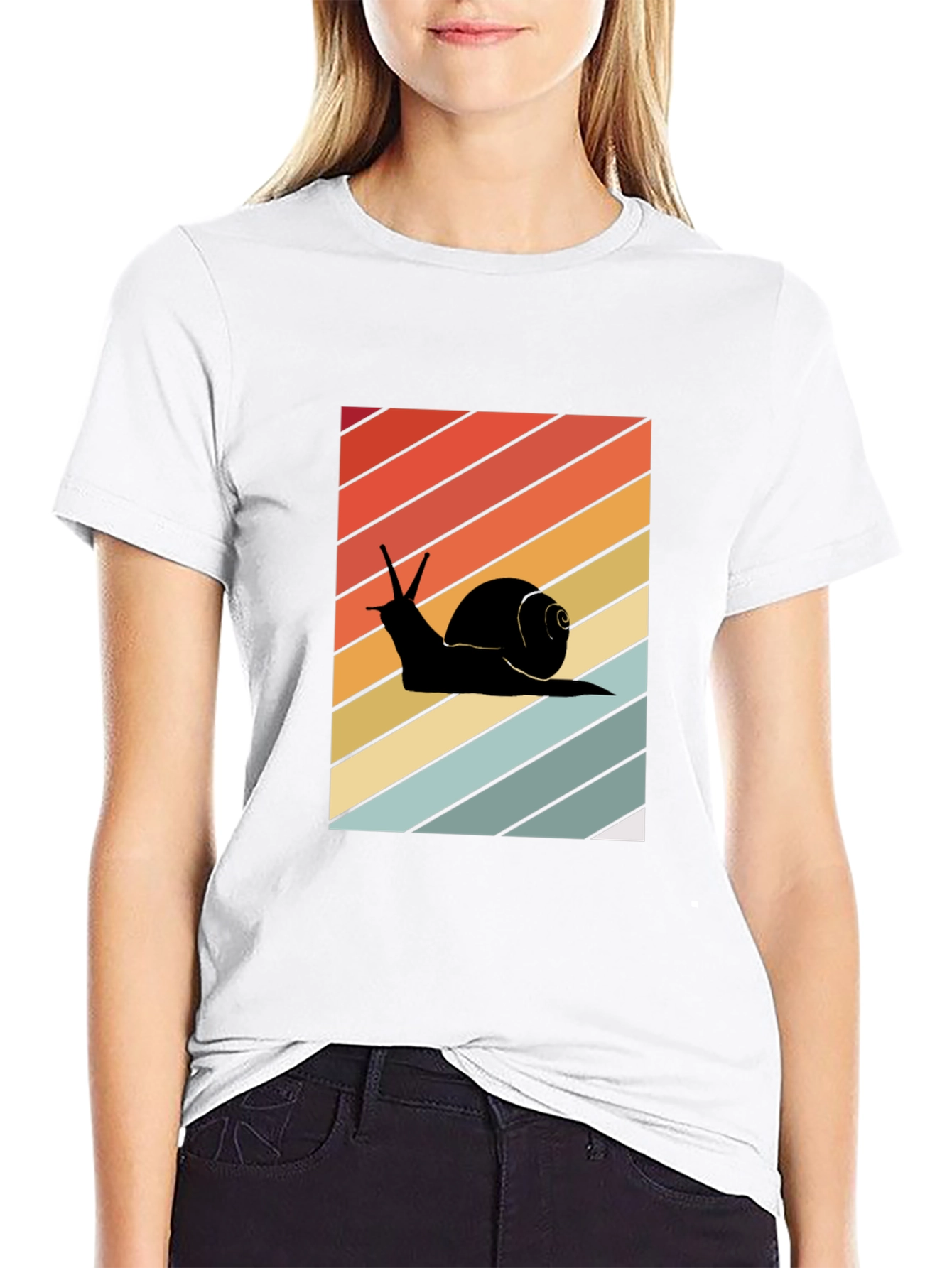 Retro Snail Graphic Tee - Unisex Cotton Blend T-Shirt