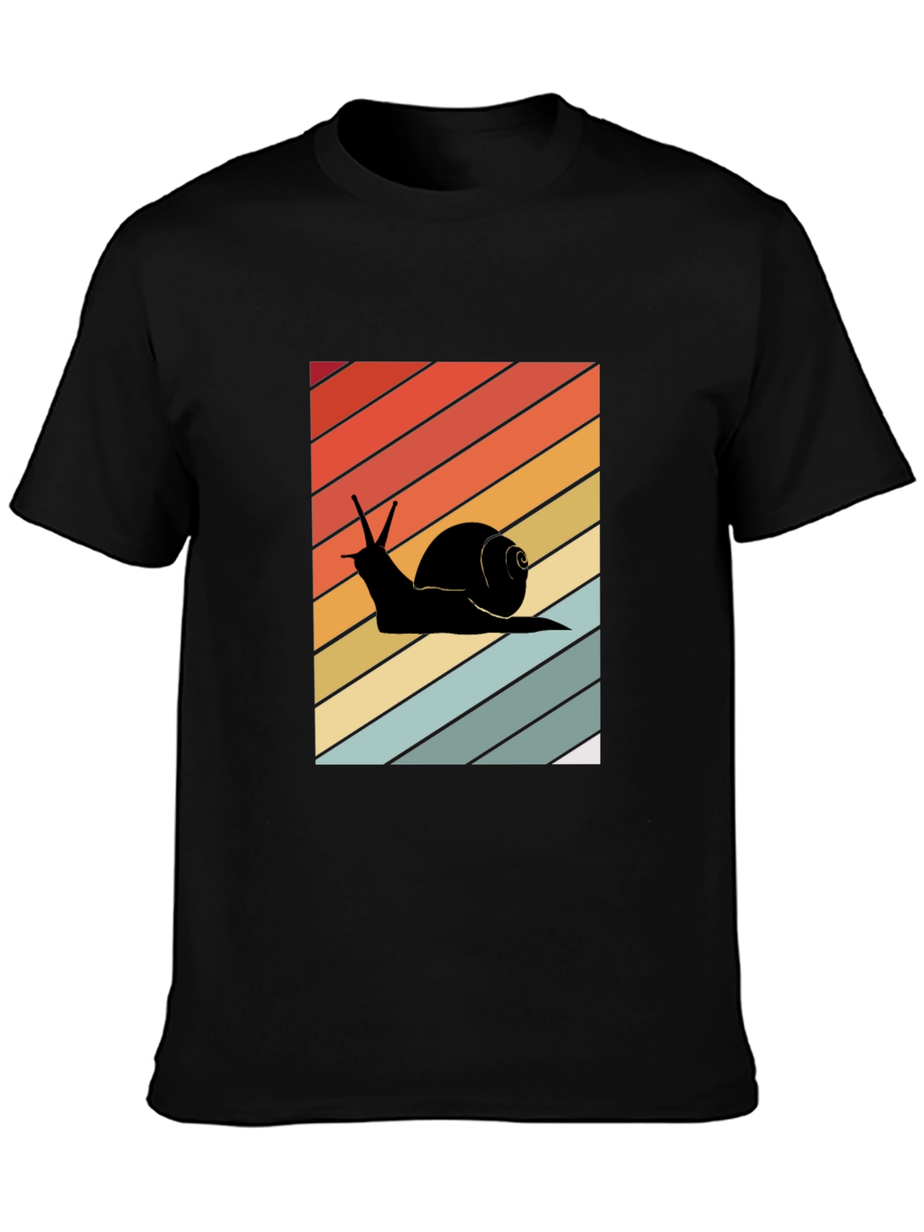 Retro Snail Graphic Tee - Unisex Cotton Blend T-Shirt