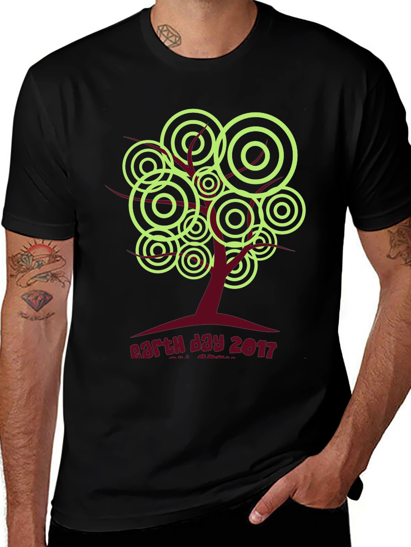 Earth Day 2017 T-Shirt: Tree Graphic Black Tee