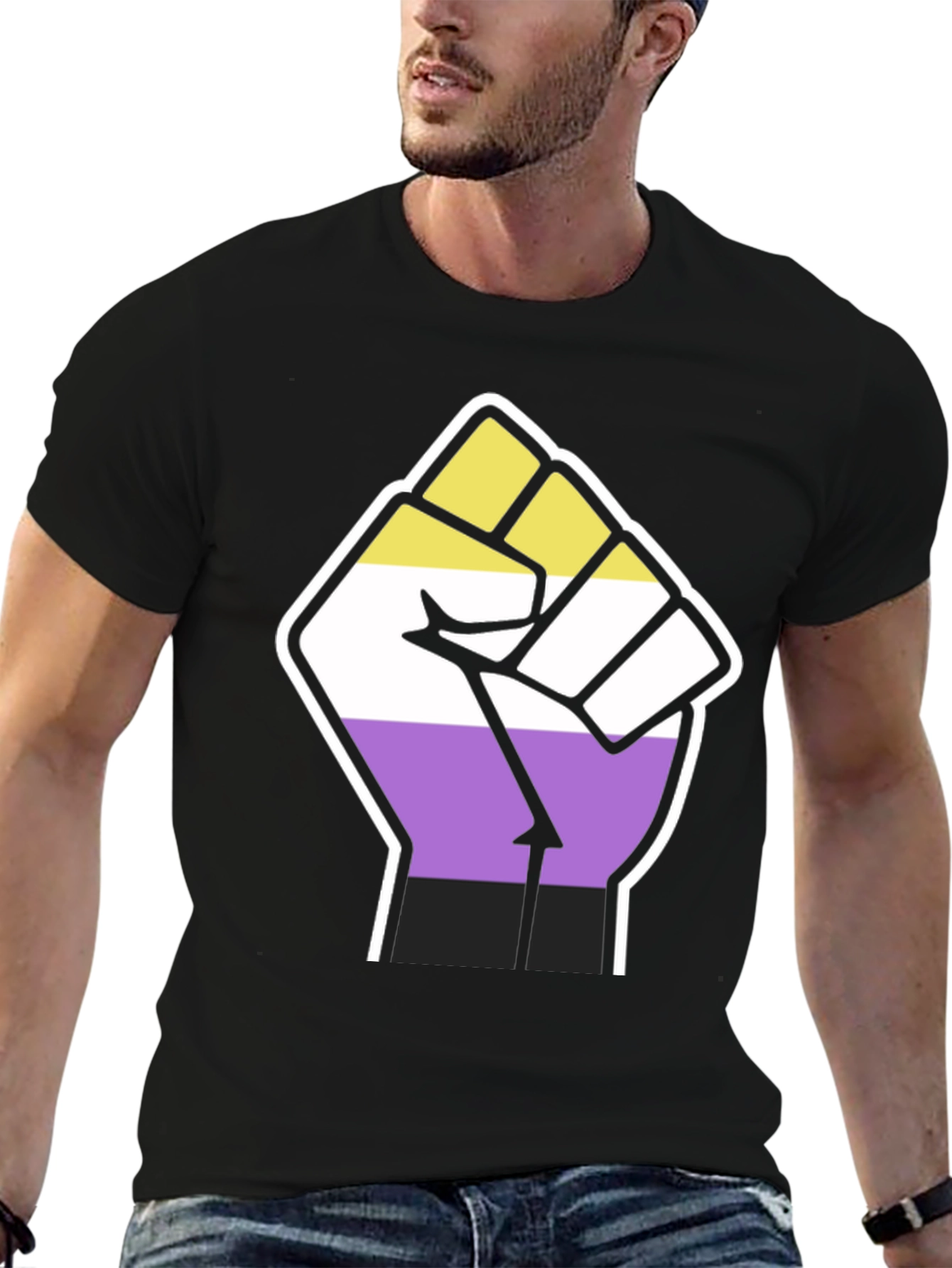 Non-Binary Pride Fist T-Shirt